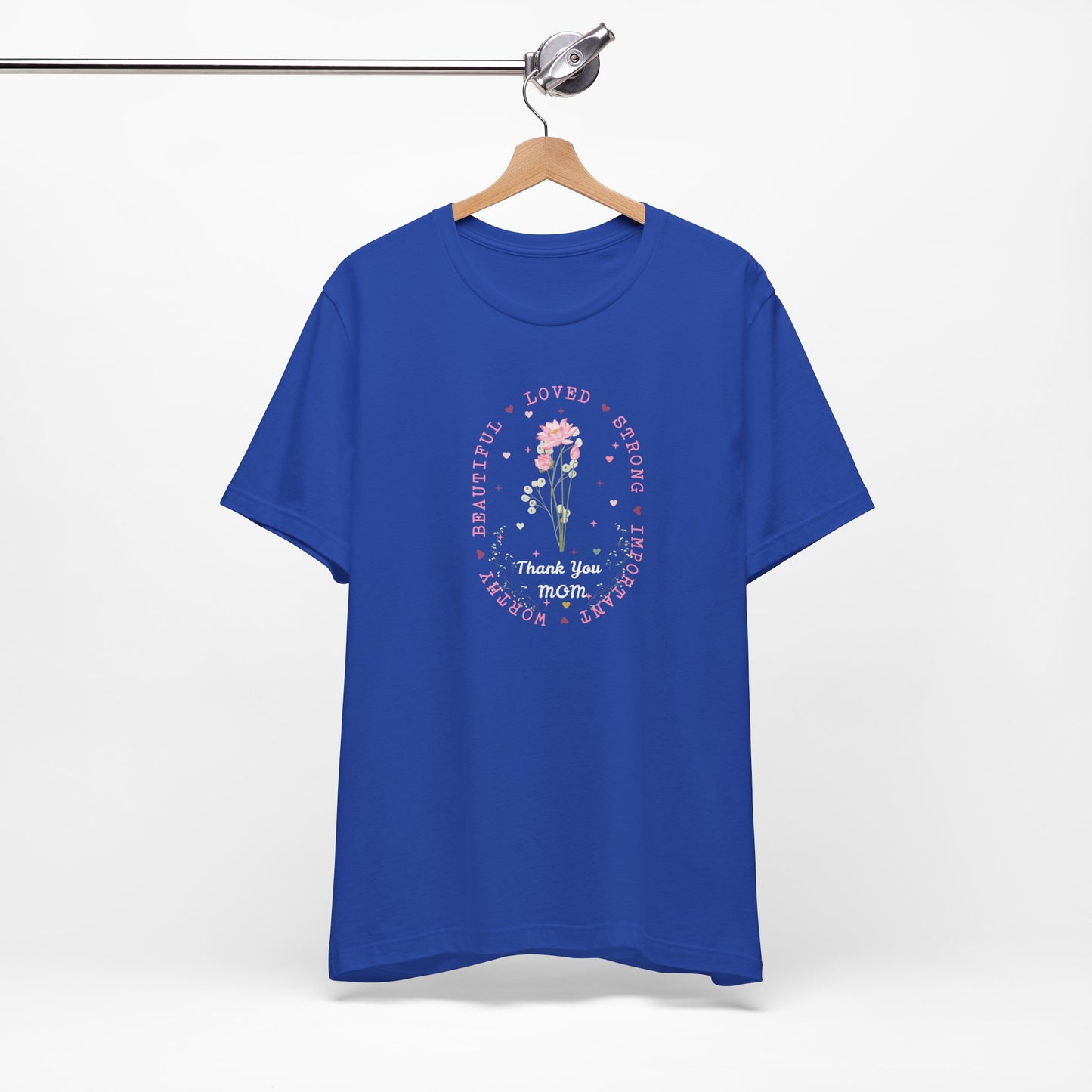 Mom Strength Pink Flower Graphic Tee