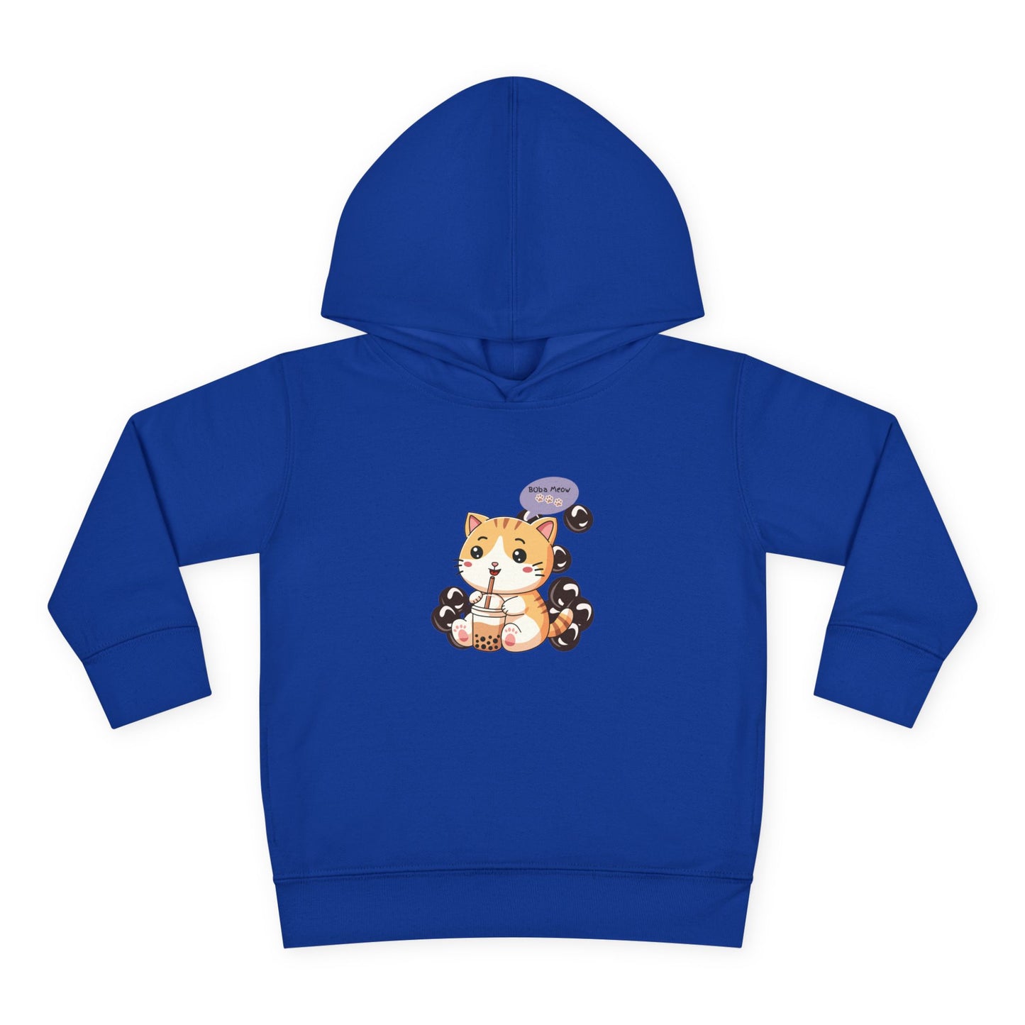 Kitten Bubble Tea Toddler Fleece Hoodie