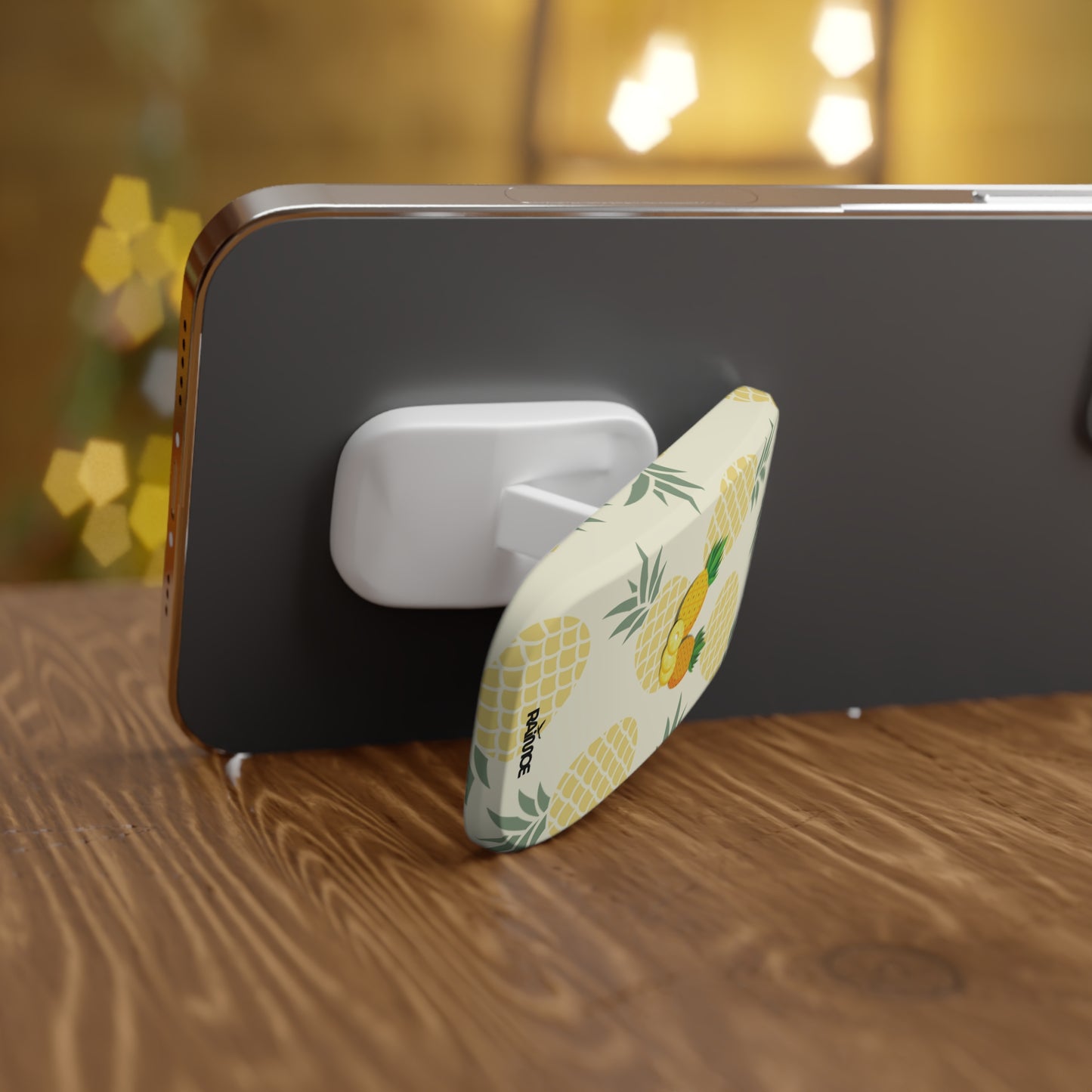 Agarre de clic para teléfono con diseño de piña tropical