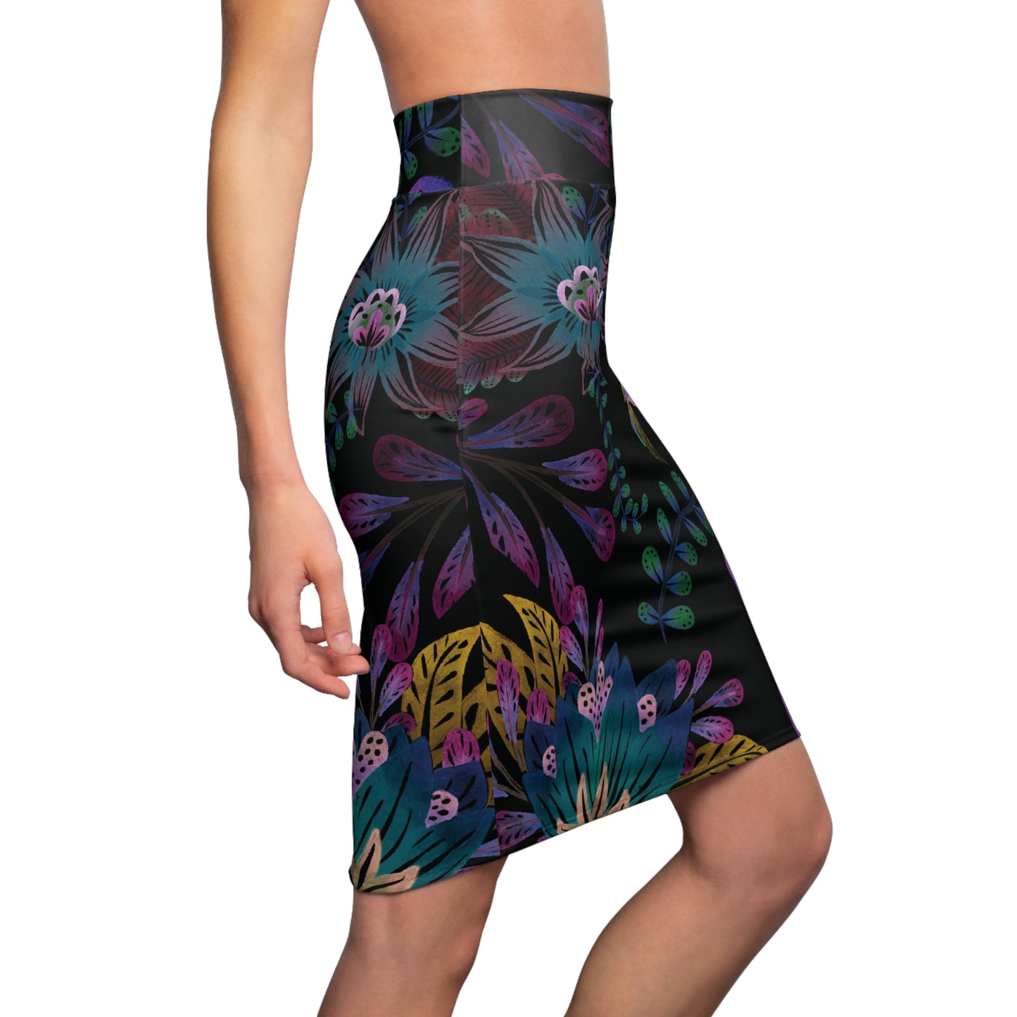 Purple Lumina Women's Pencil Skirt