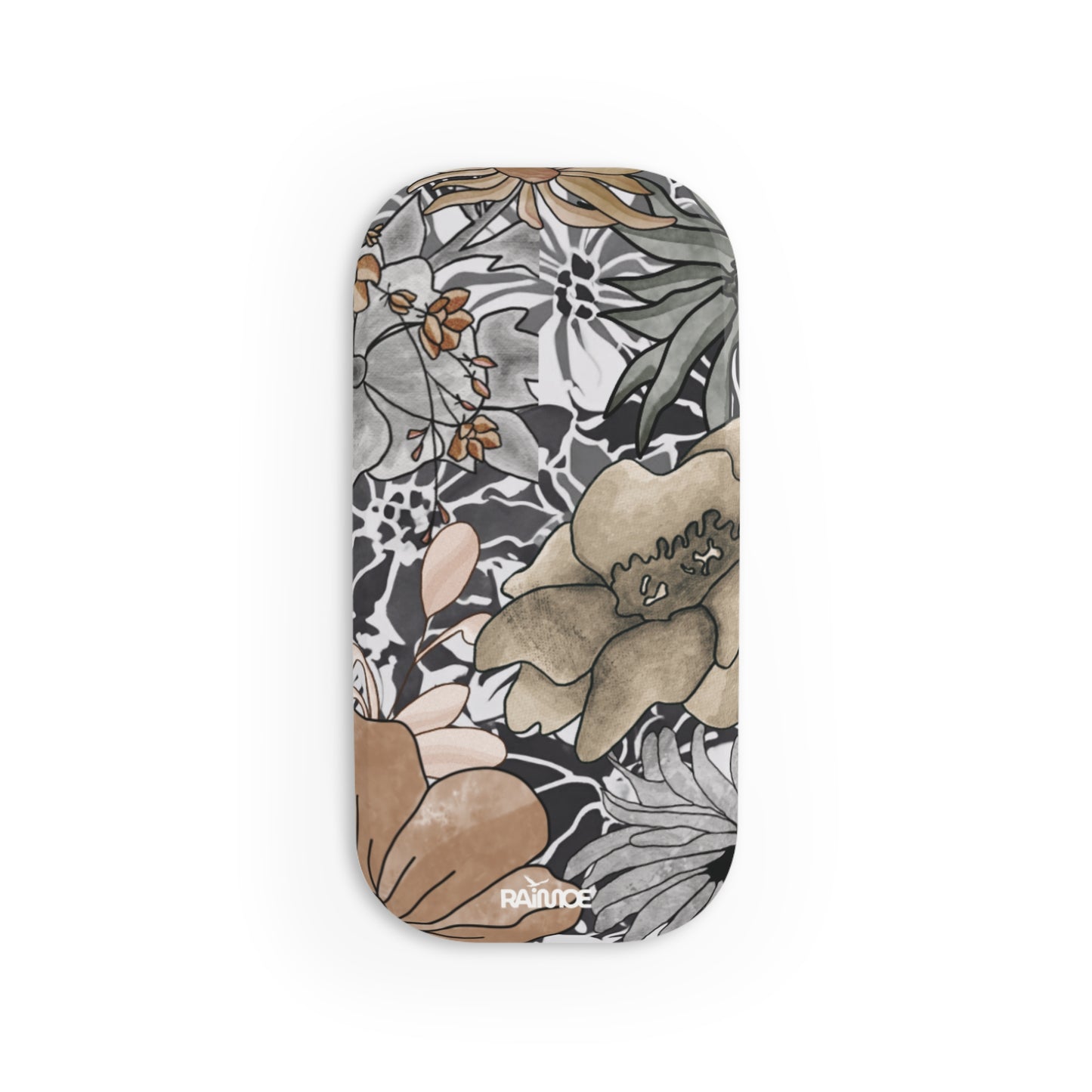 Agarre de clic para teléfono con diseño floral rústico
