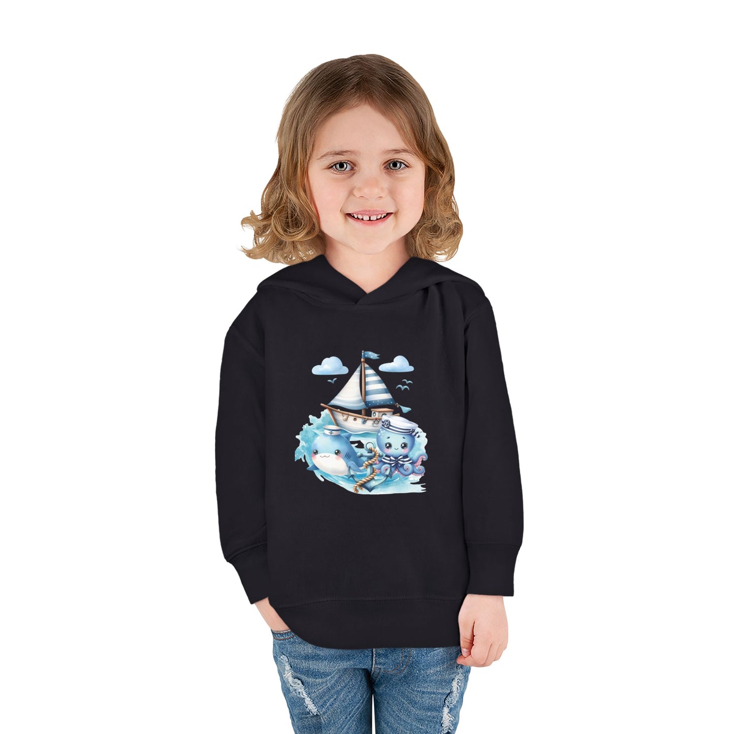 Nautical Sea Toddler Fleece Hoodie