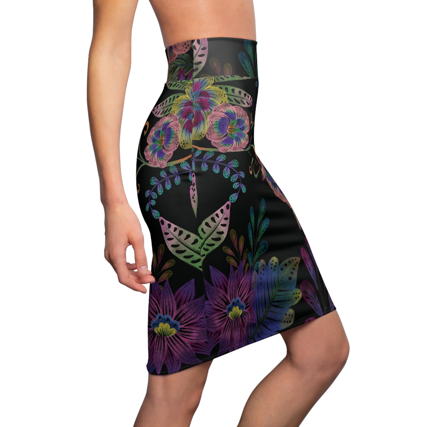 Pink Lumina Women's Pencil Skirt