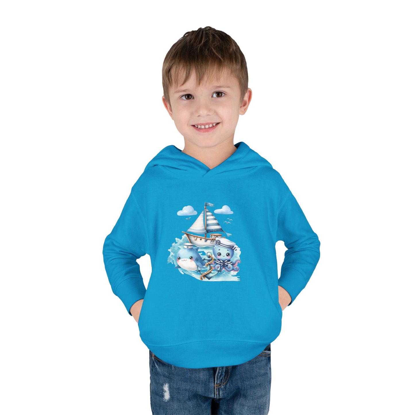 Nautical Sea Toddler Fleece Hoodie