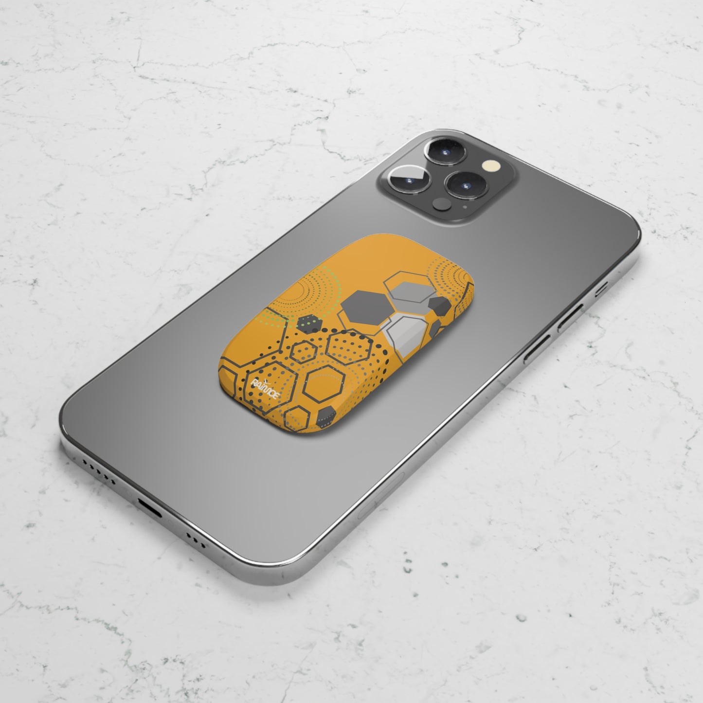 Agarre de clic para teléfono hexagonal amarillo
