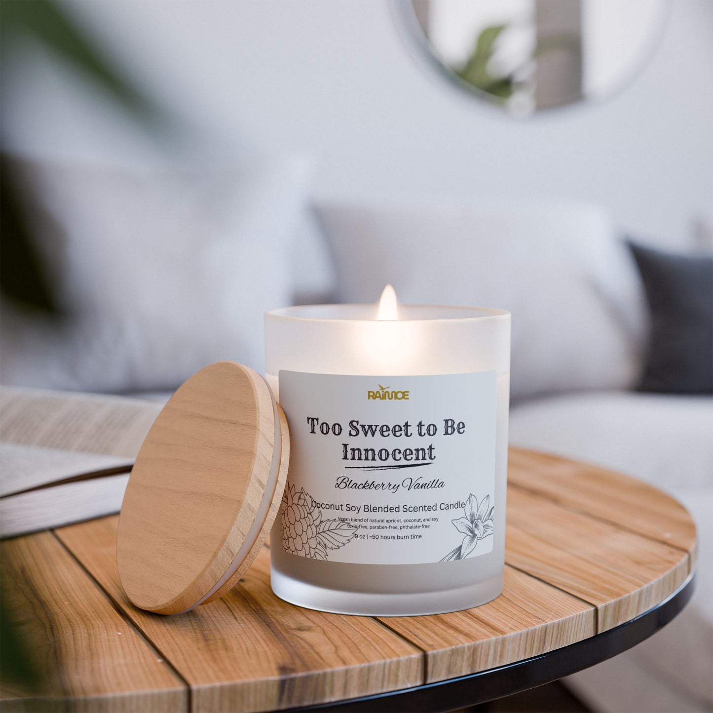 Frosted Glass Candle, 11 oz