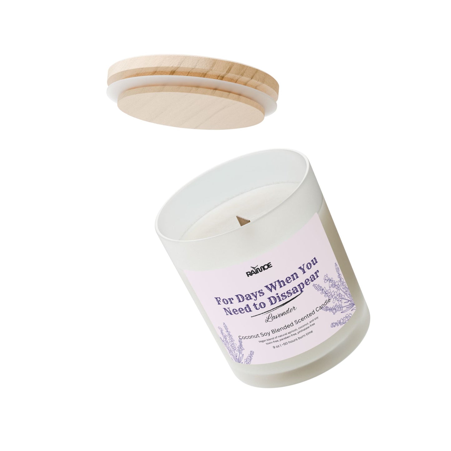 Frosted Glass Candle, 11 oz