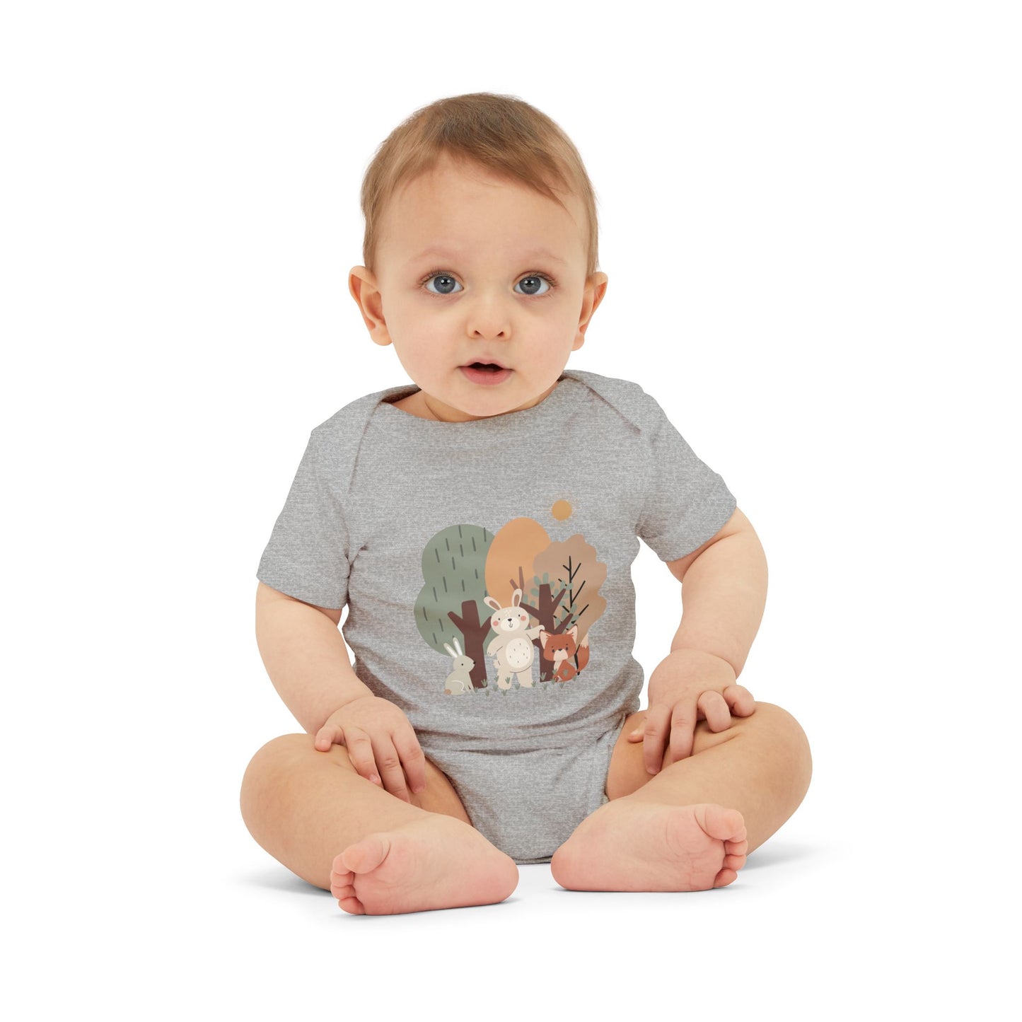 Woodland Animal Short-Sleeve Bodysuit
