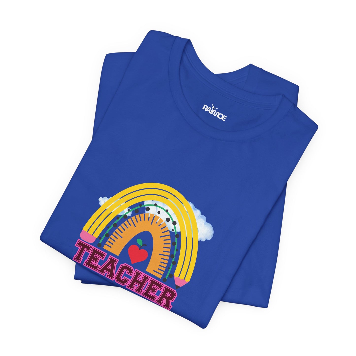 Rainbow Pencil Teacher Graphic T- Shirt