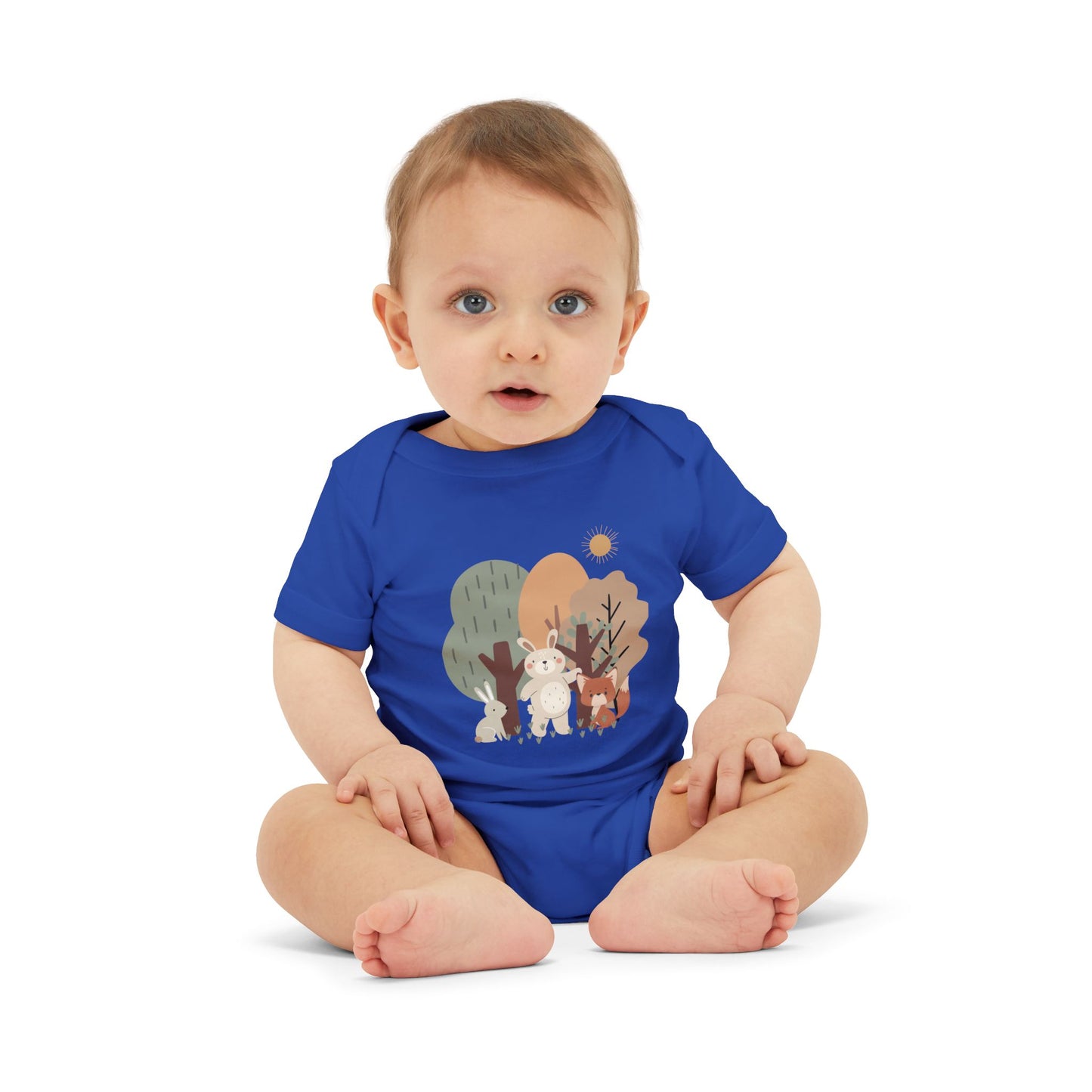 Woodland Animal Short-Sleeve Bodysuit