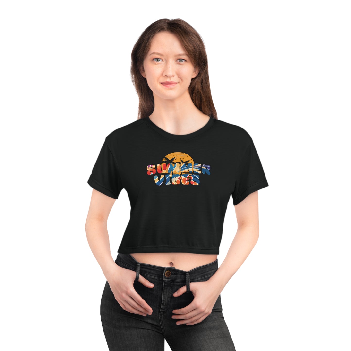 サマーバイブス ウィメンズ クロップTシャツ