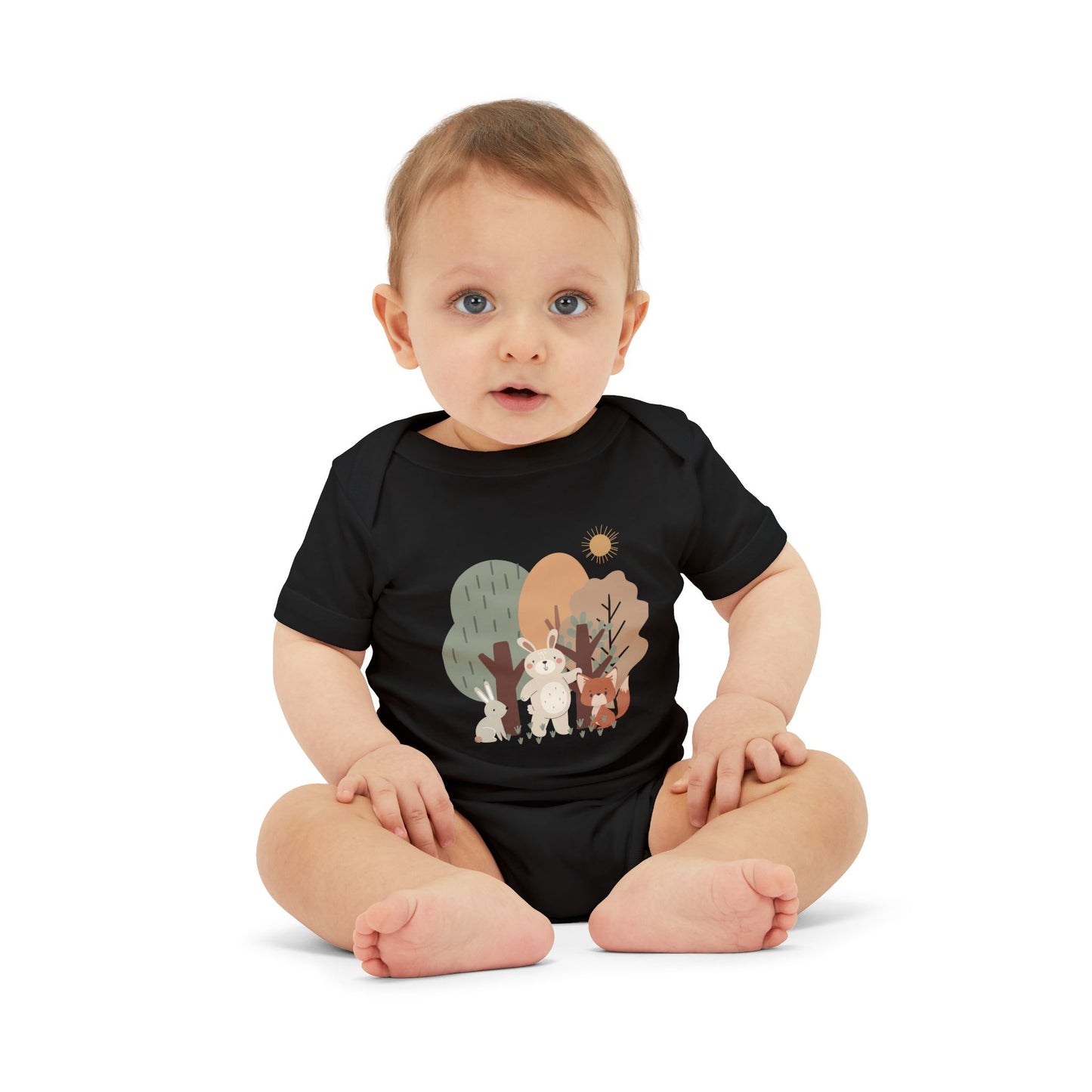 Woodland Animal Short-Sleeve Bodysuit
