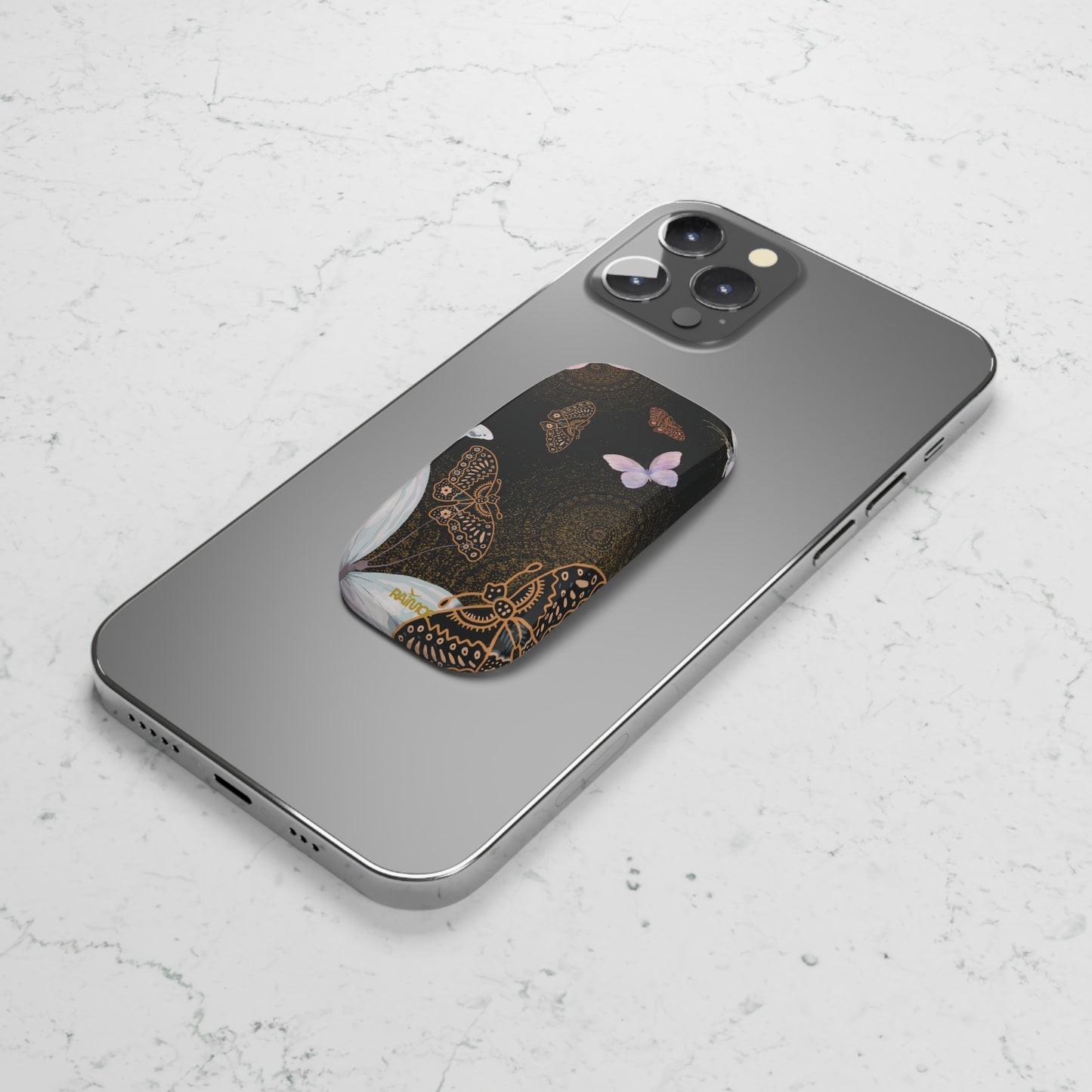 Spiral Butterfly Phone Click-On Grip