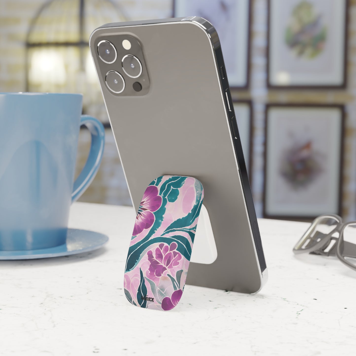 Agarre de clic para teléfono Purple Beauty
