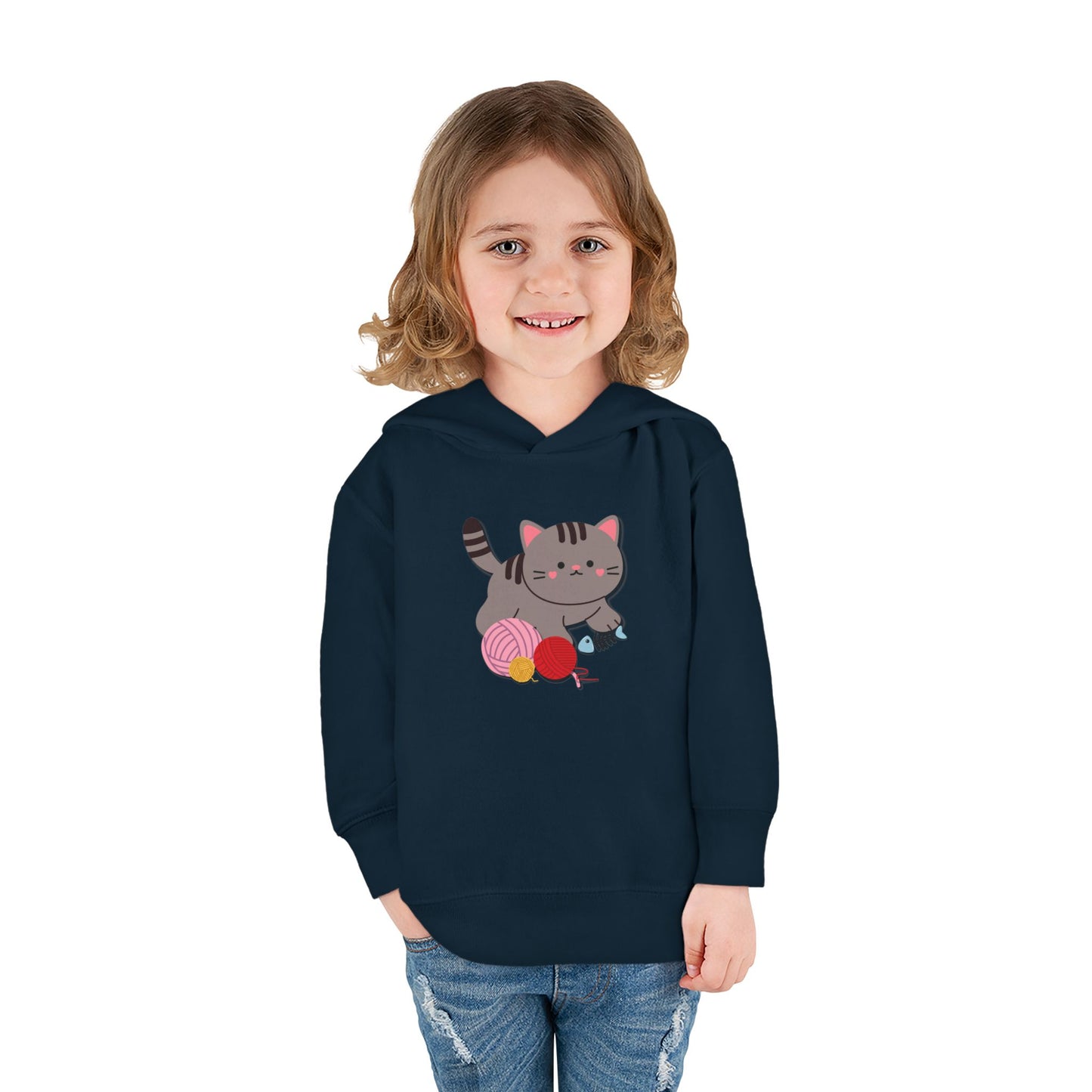 Cutie Kitten Toddler Fleece Hoodie