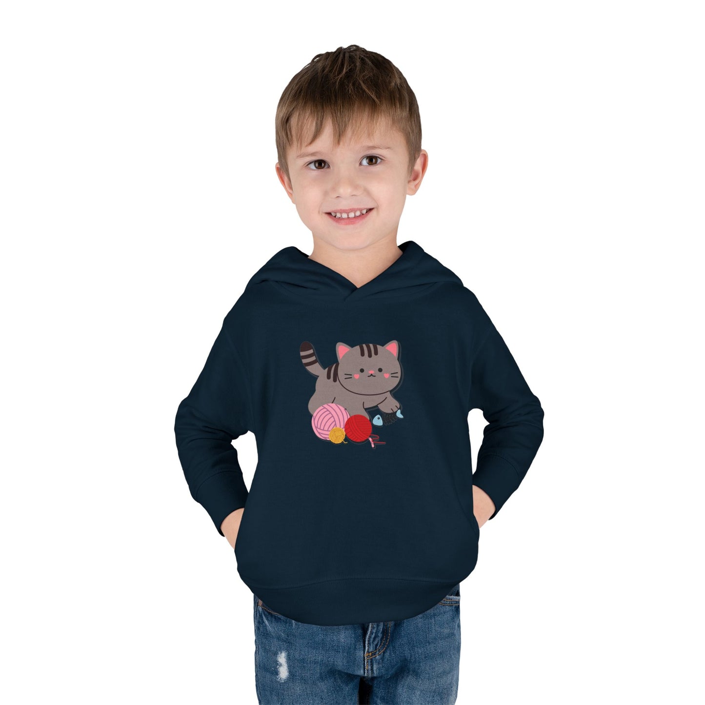 Cutie Kitten Toddler Fleece Hoodie