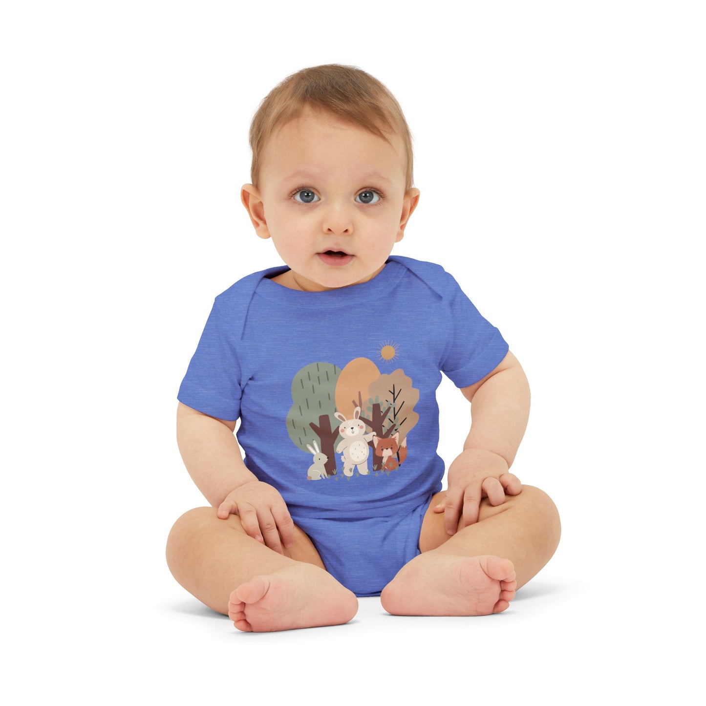Woodland Animal Short-Sleeve Bodysuit