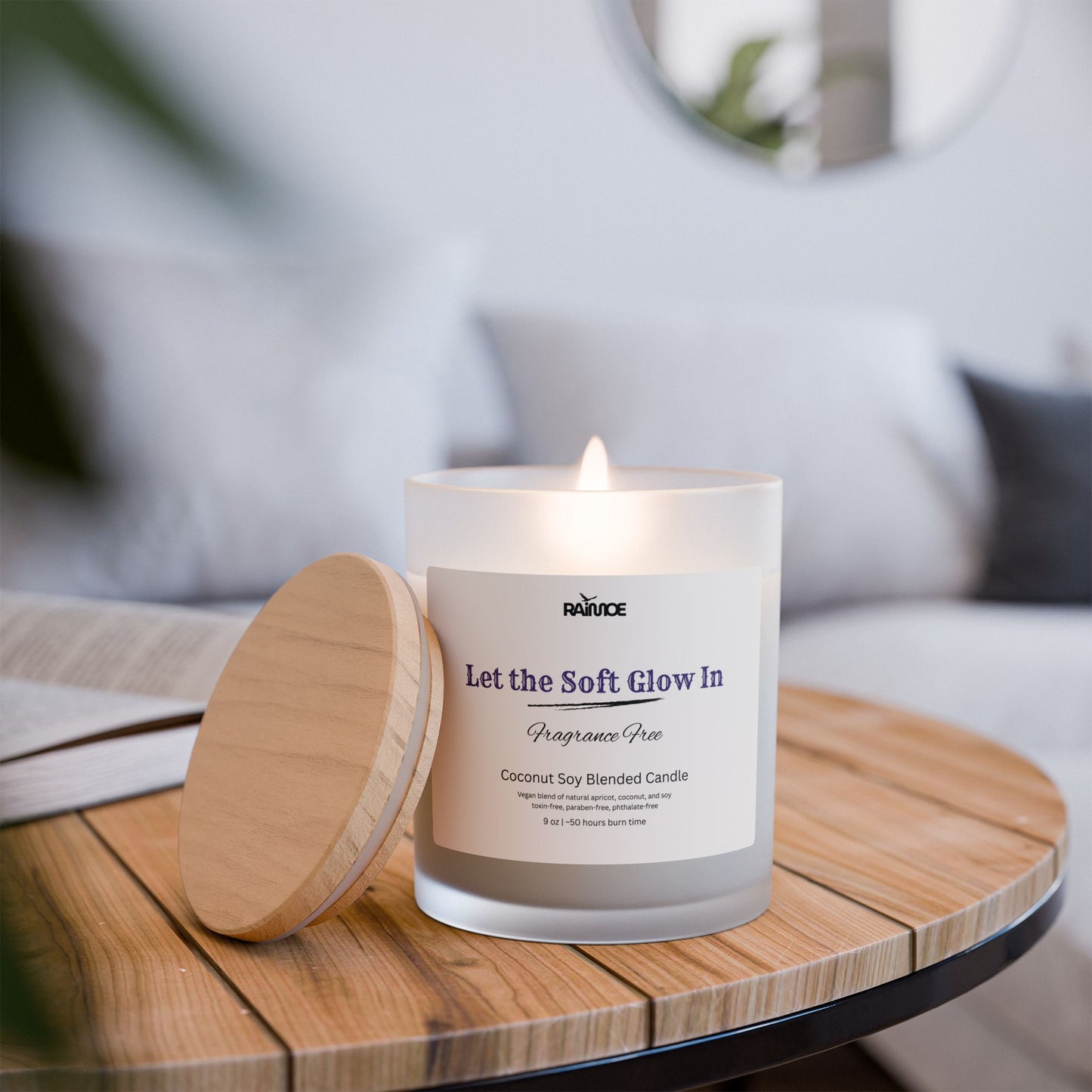 Frosted Glass Candle, 11 oz