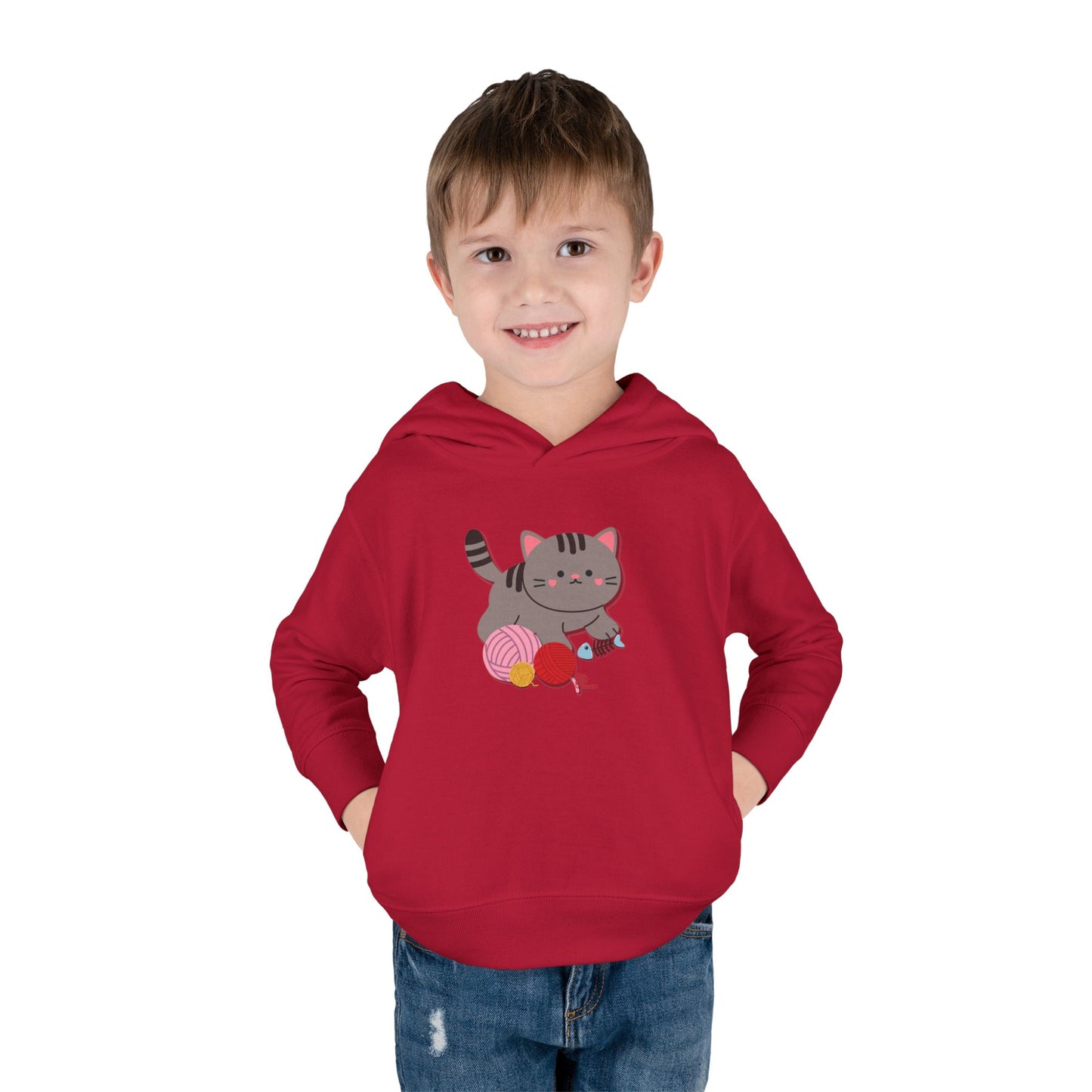 Cutie Kitten Toddler Fleece Hoodie