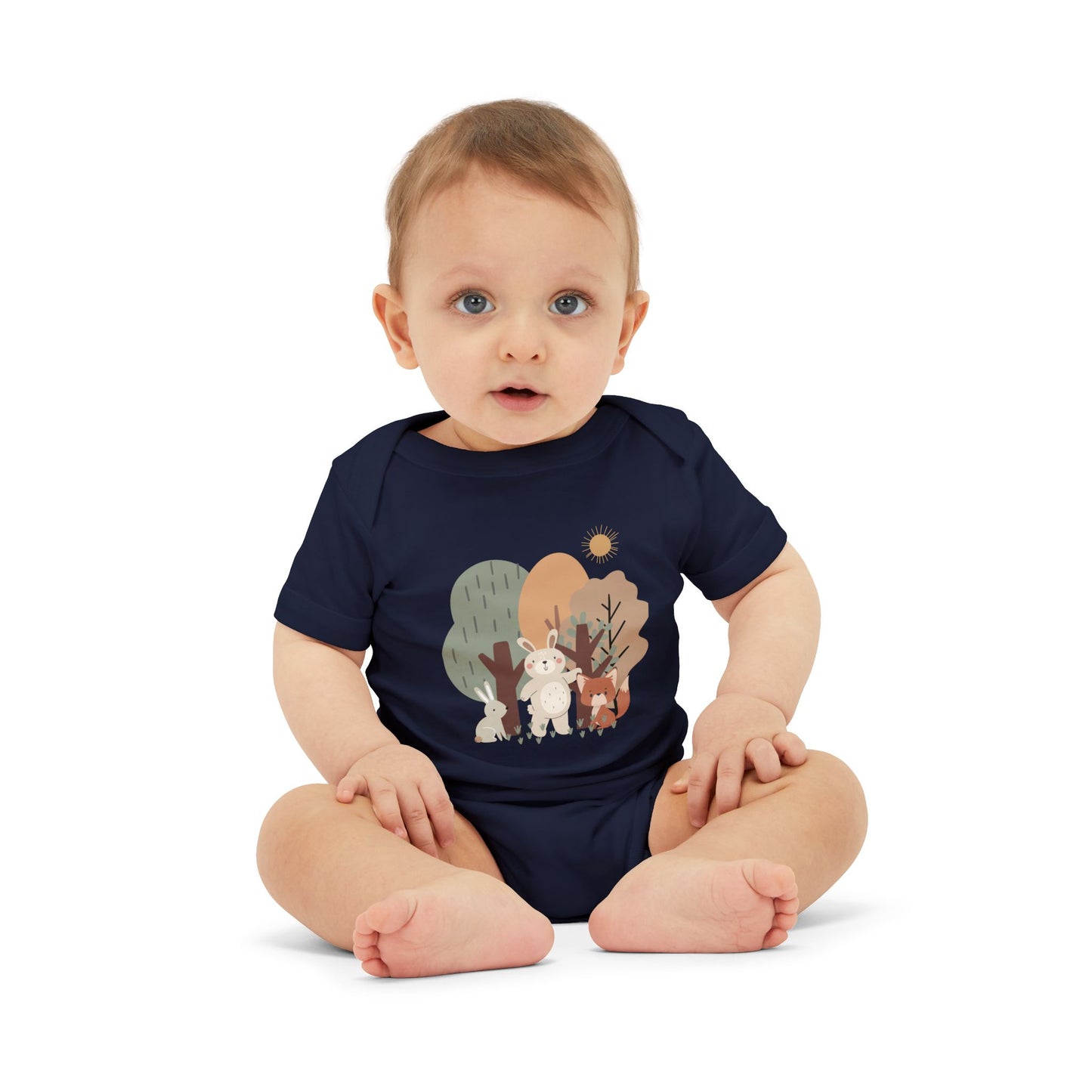 Woodland Animal Short-Sleeve Bodysuit