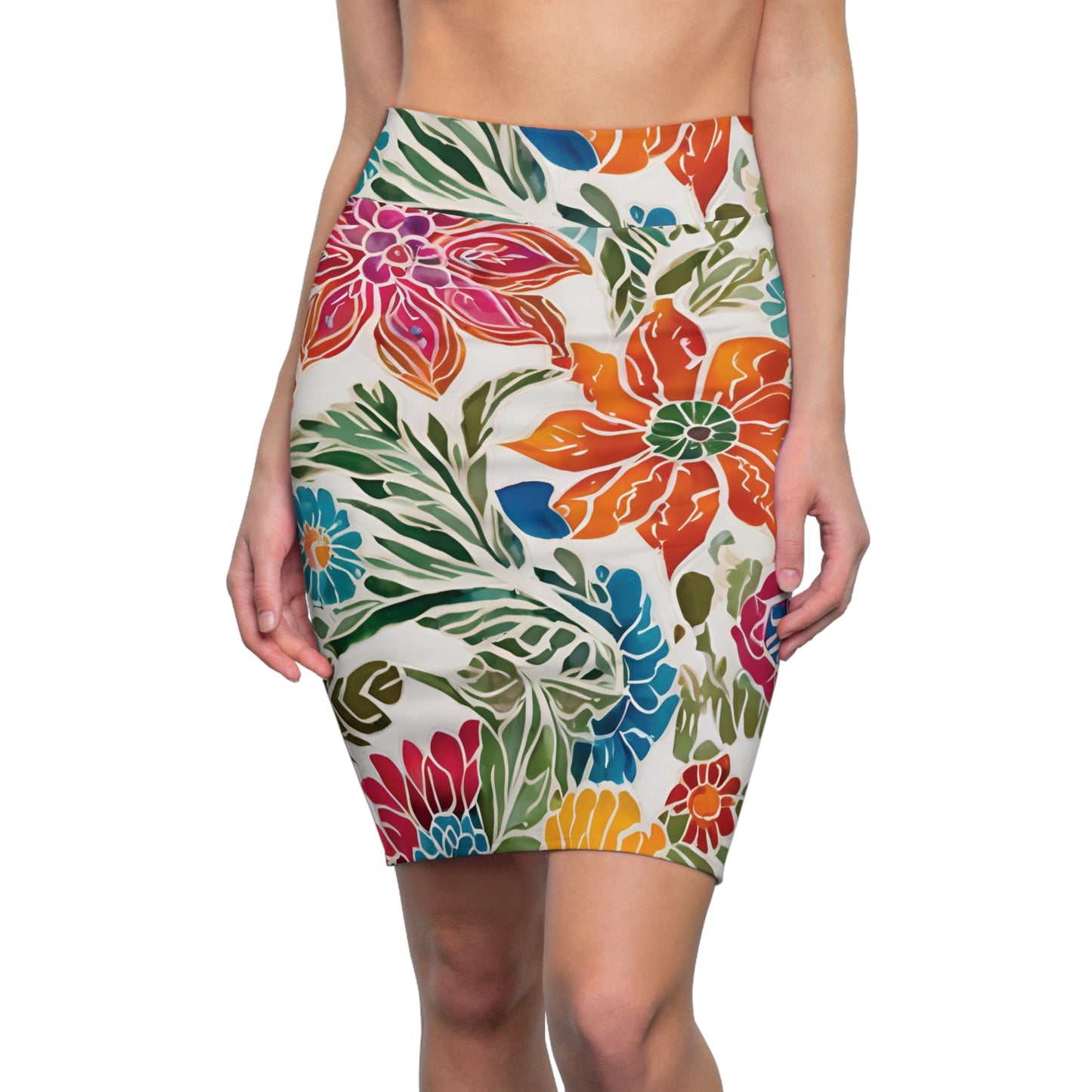 Falda tubo de primavera para mujer