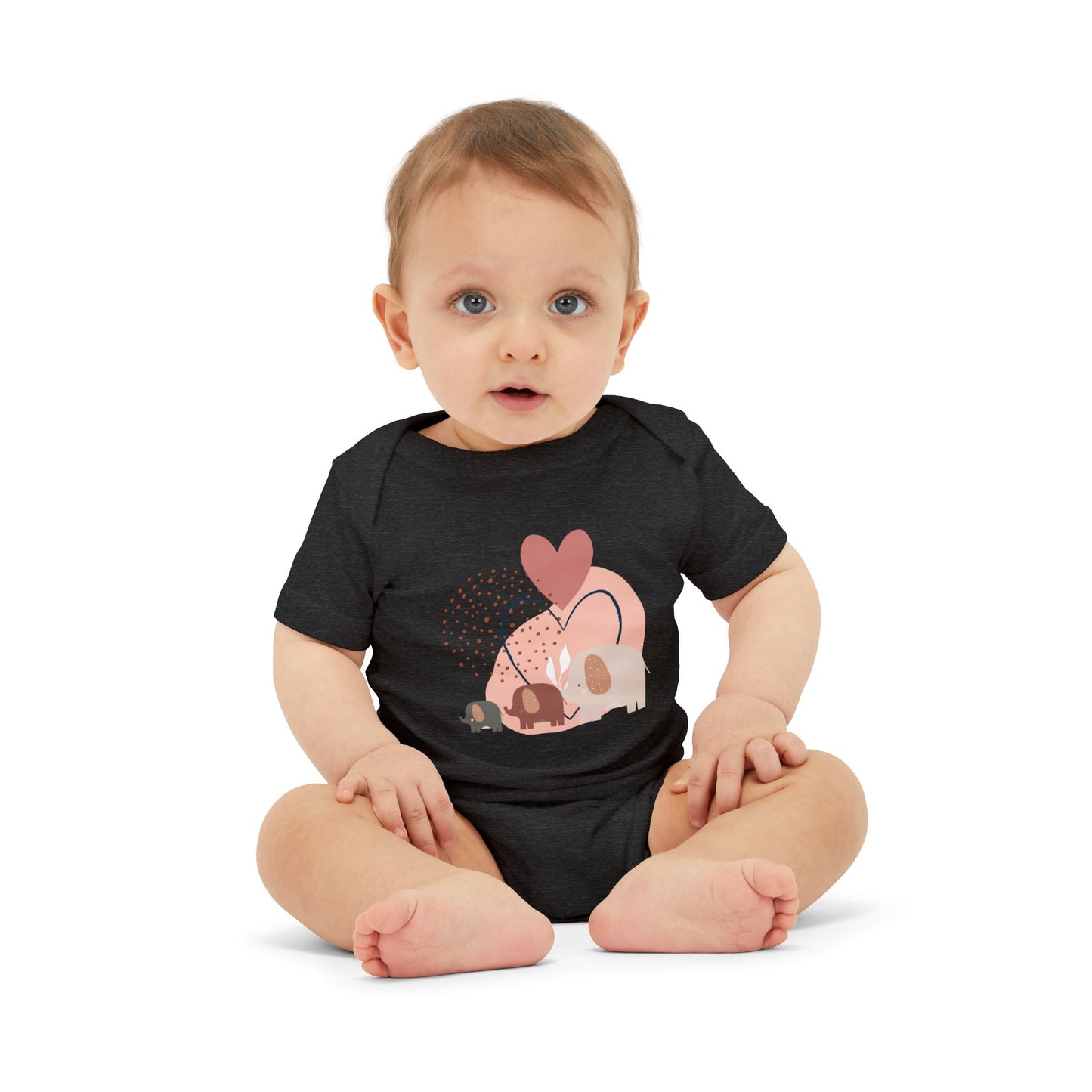 Love Elephants Short-Sleeve Bodysuit
