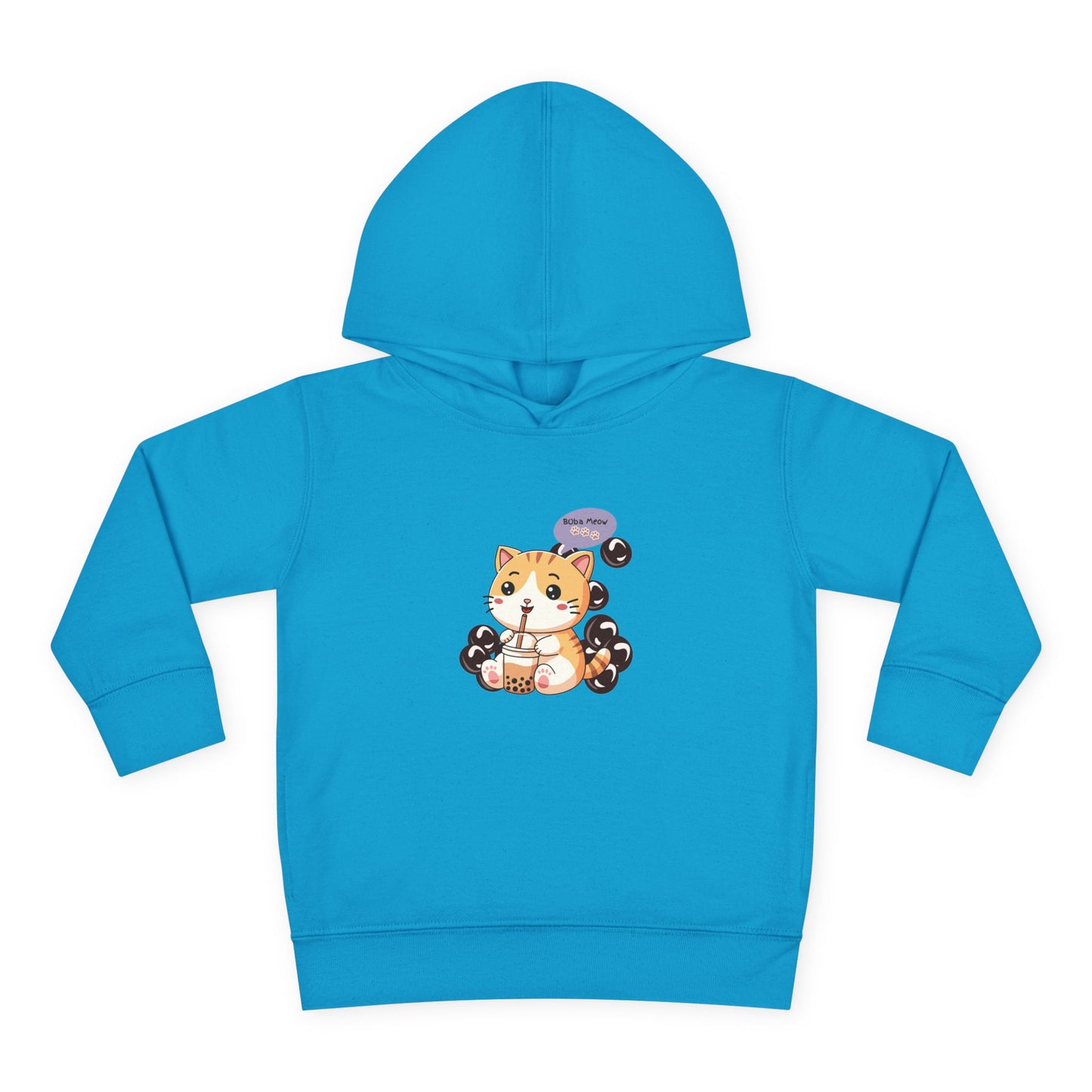 Kitten Bubble Tea Toddler Fleece Hoodie