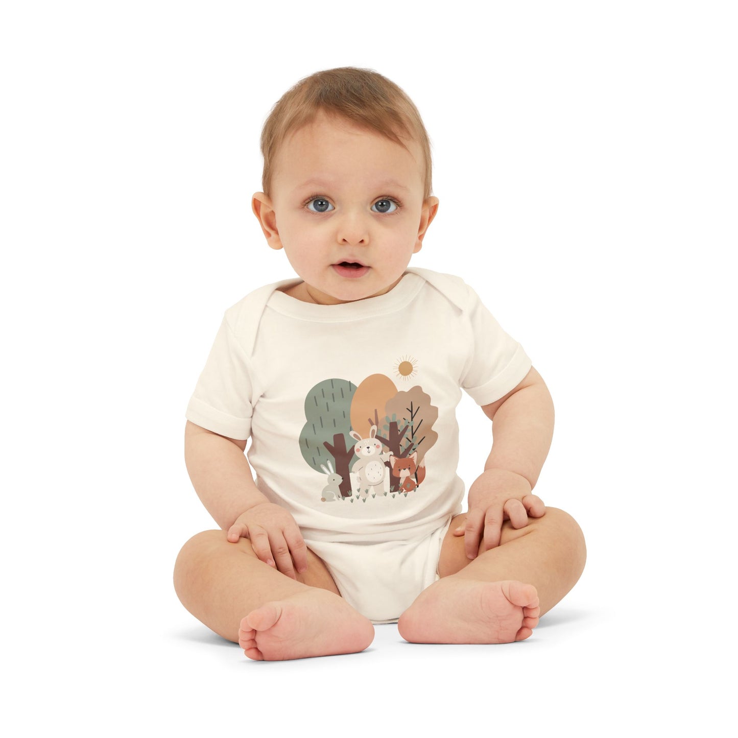 Woodland Animal Short-Sleeve Bodysuit
