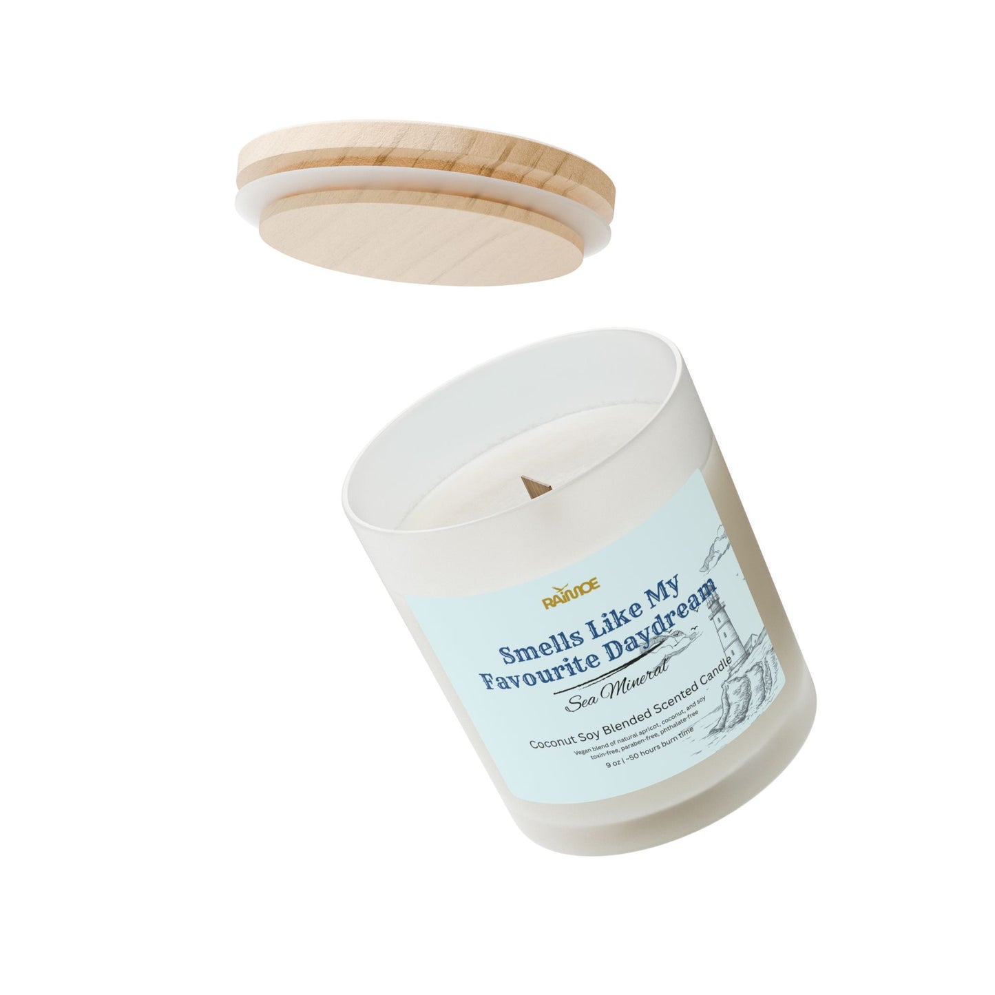 Frosted Glass Candle, 11 oz