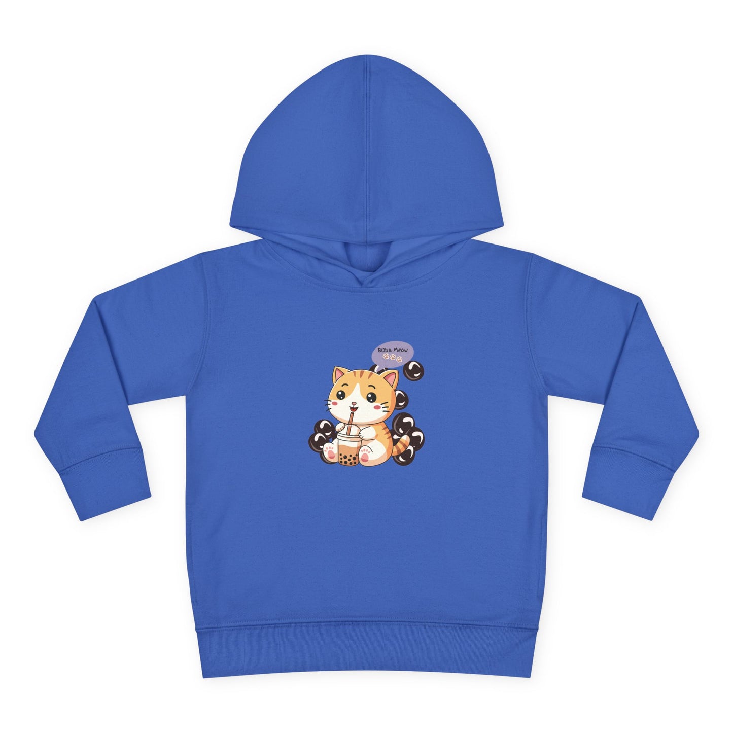 Kitten Bubble Tea Toddler Fleece Hoodie