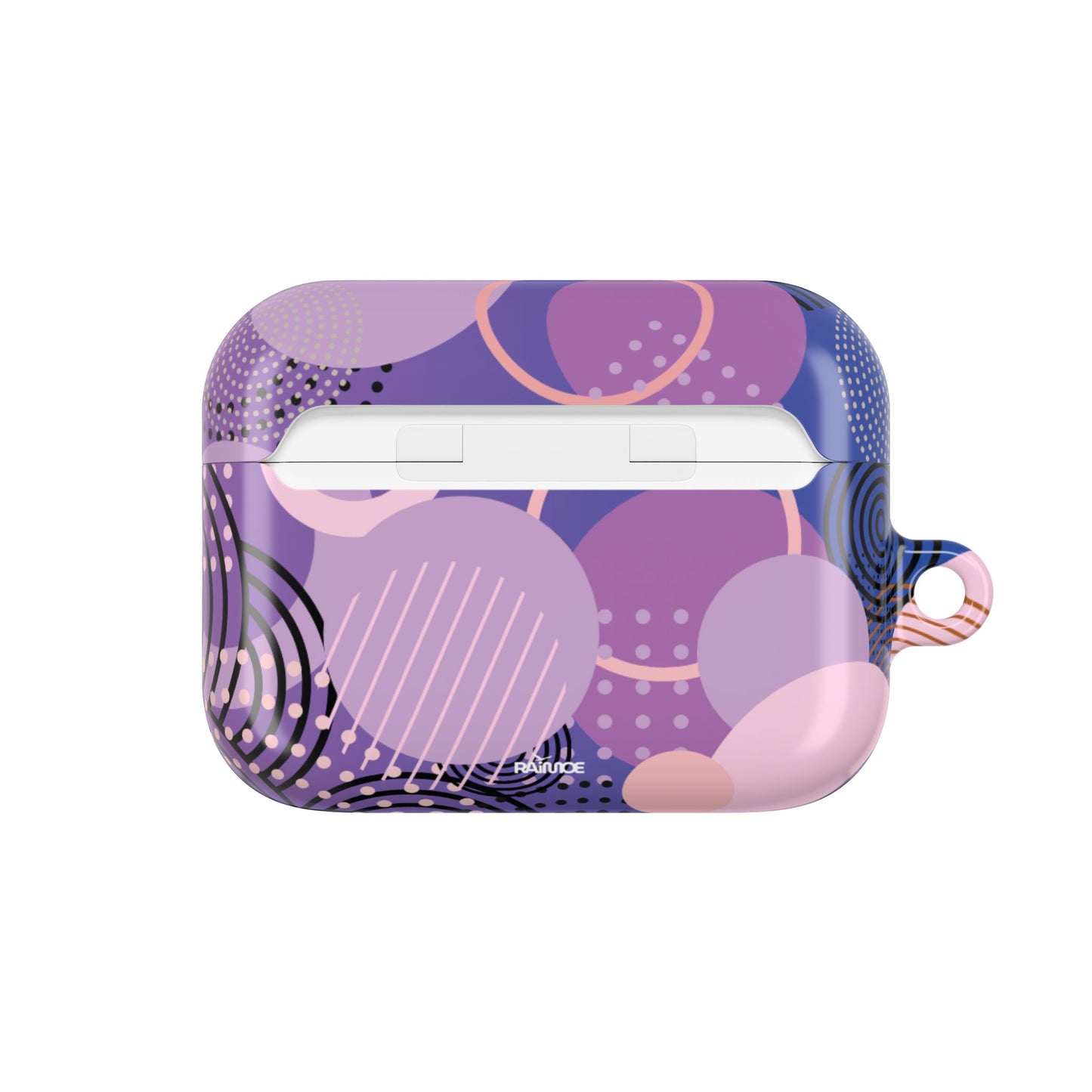Estuche para AirPods Pro Gen 2 con diseño geométrico morado