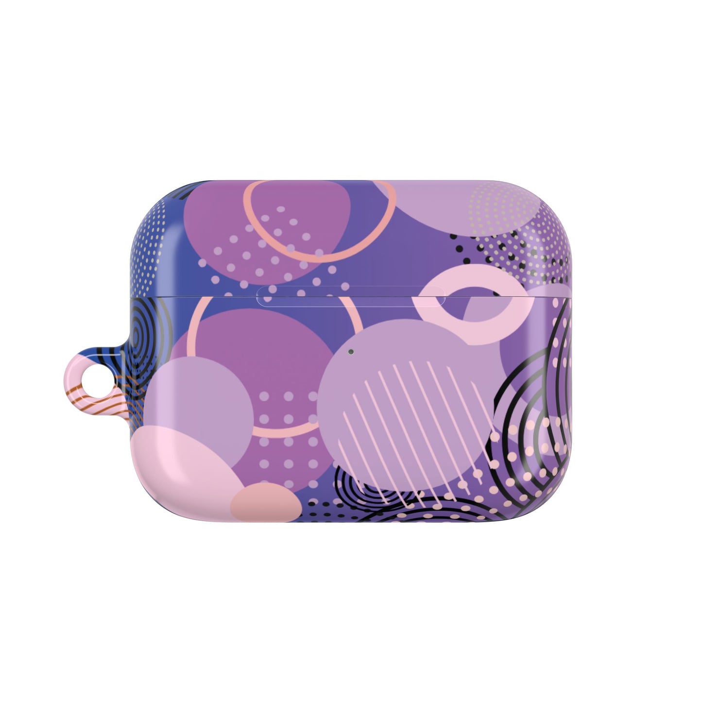 Estuche para AirPods Pro Gen 2 con diseño geométrico morado