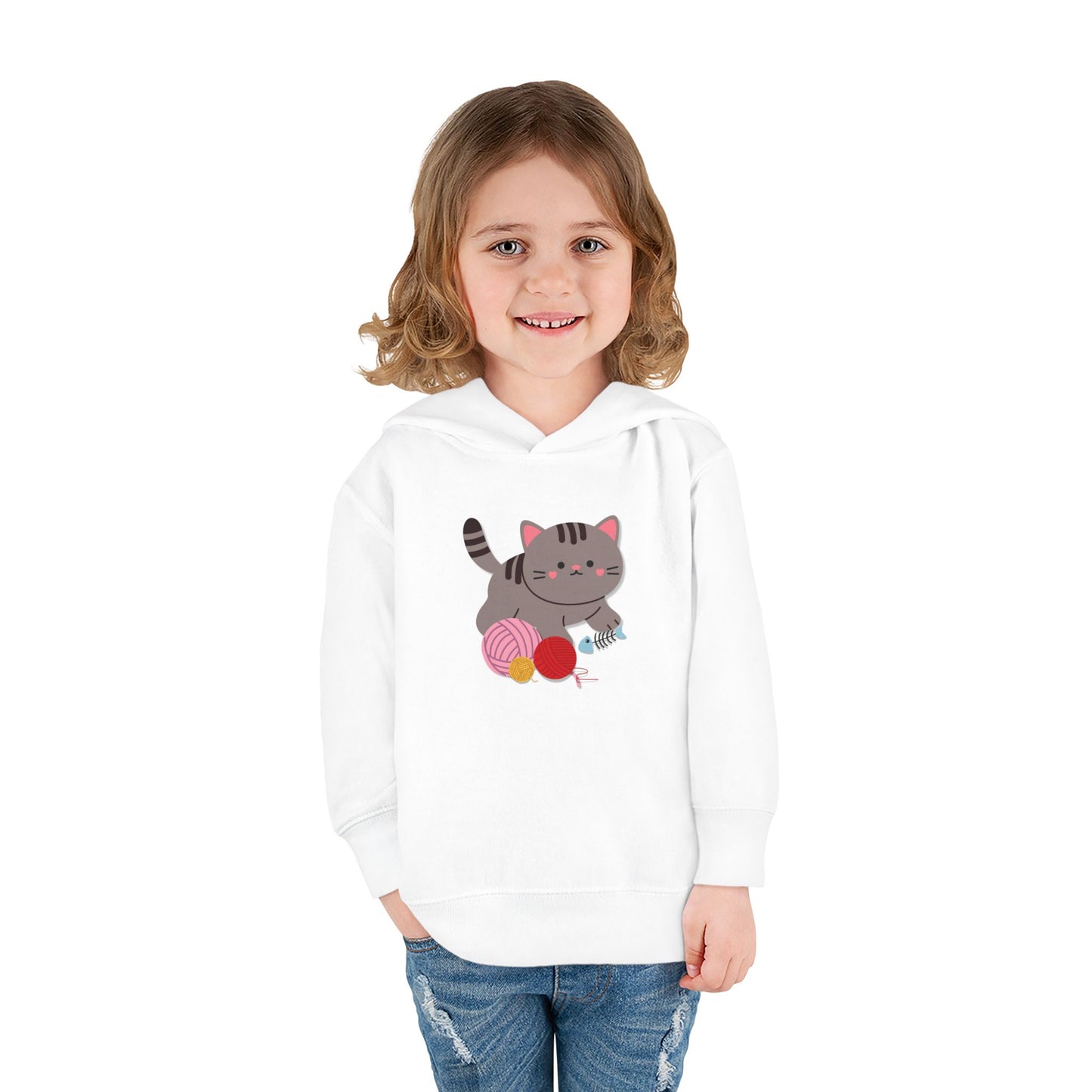 Cutie Kitten Toddler Fleece Hoodie
