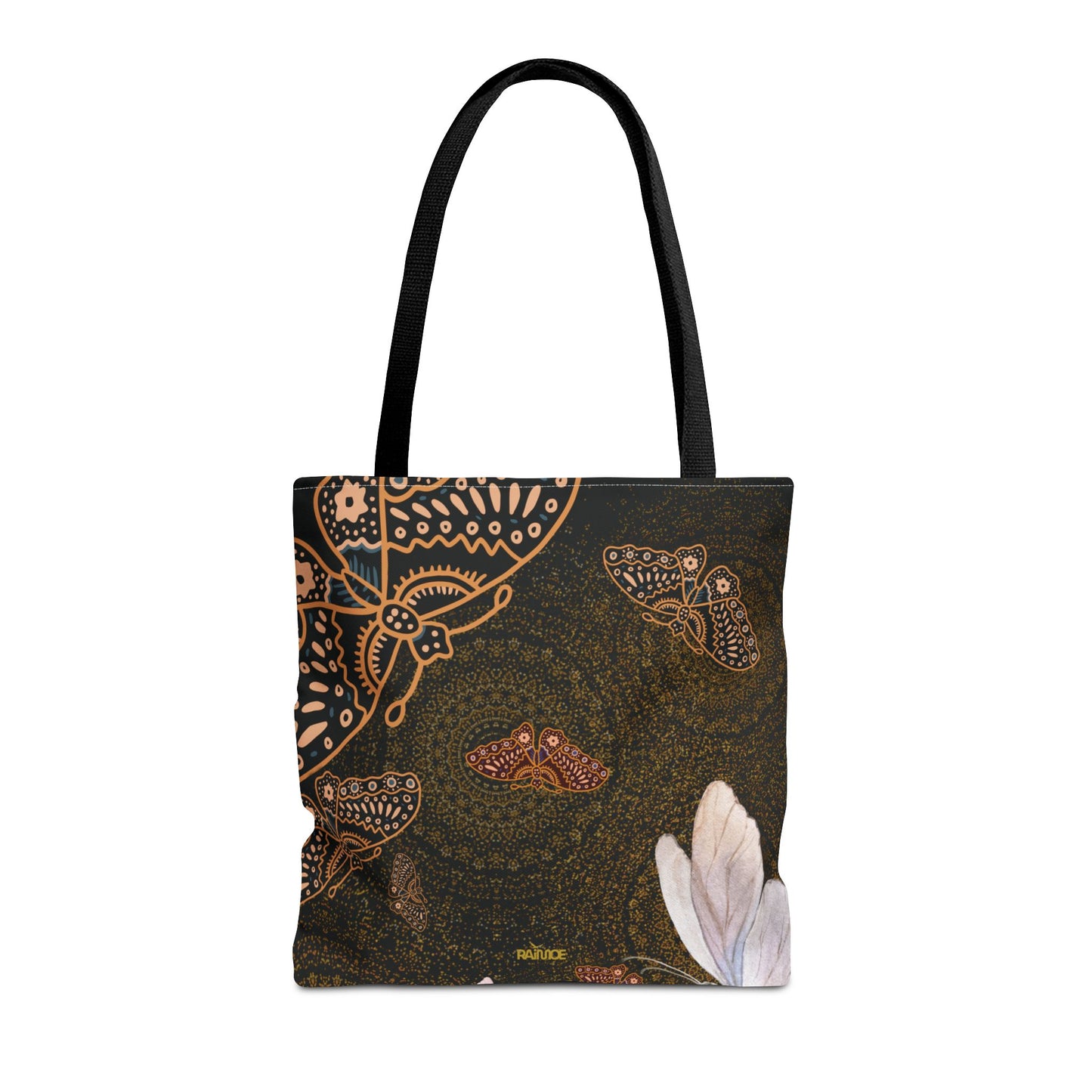 Bolsa de mano con mariposas en espiral