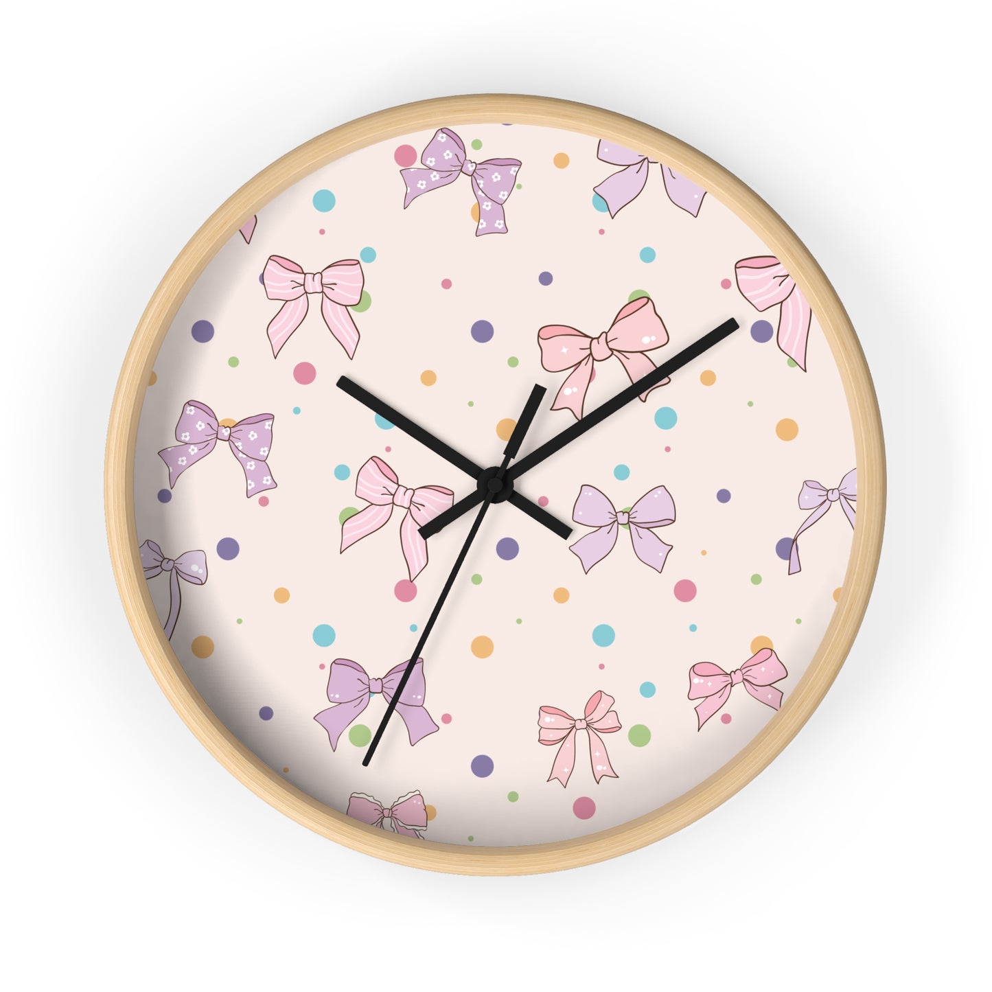 Playful Bow Wall Clock