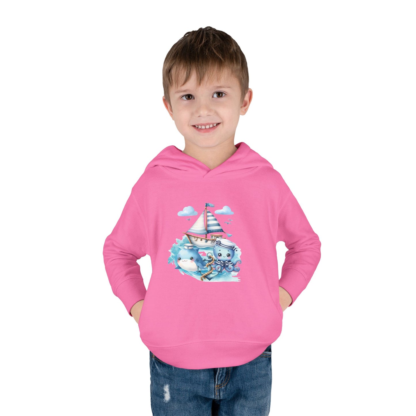 Nautical Sea Toddler Fleece Hoodie