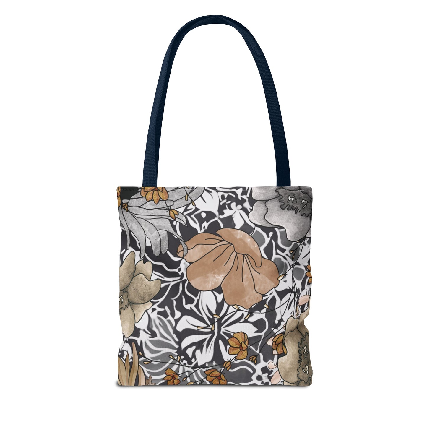 Bolsa de mano rústica con flores