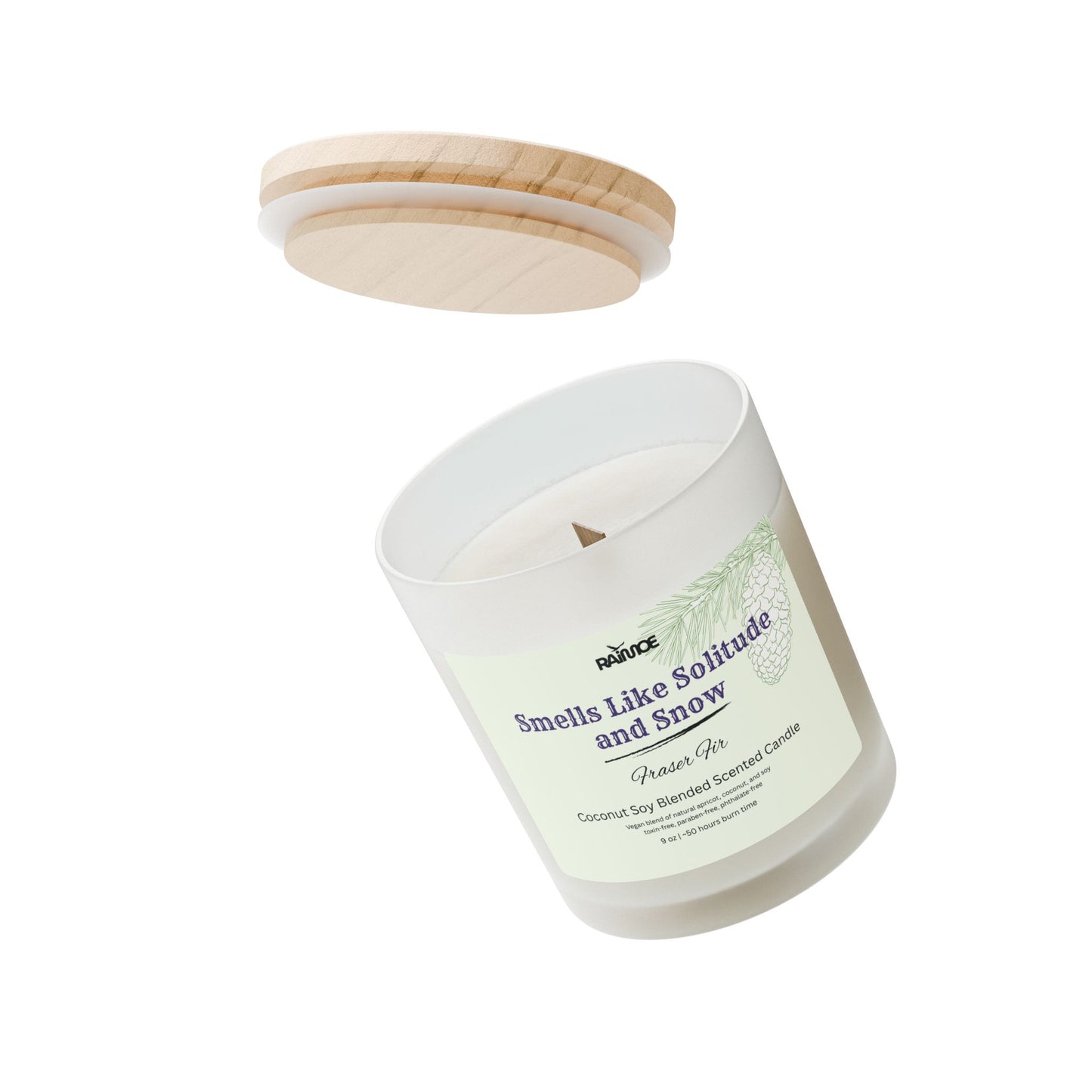 Frosted Glass Candle, 11 oz