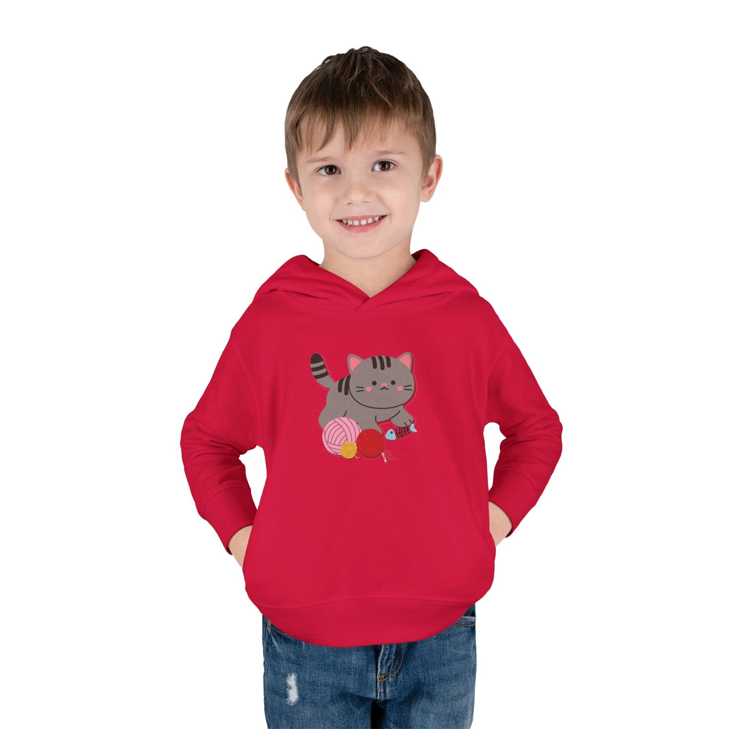 Cutie Kitten Toddler Fleece Hoodie