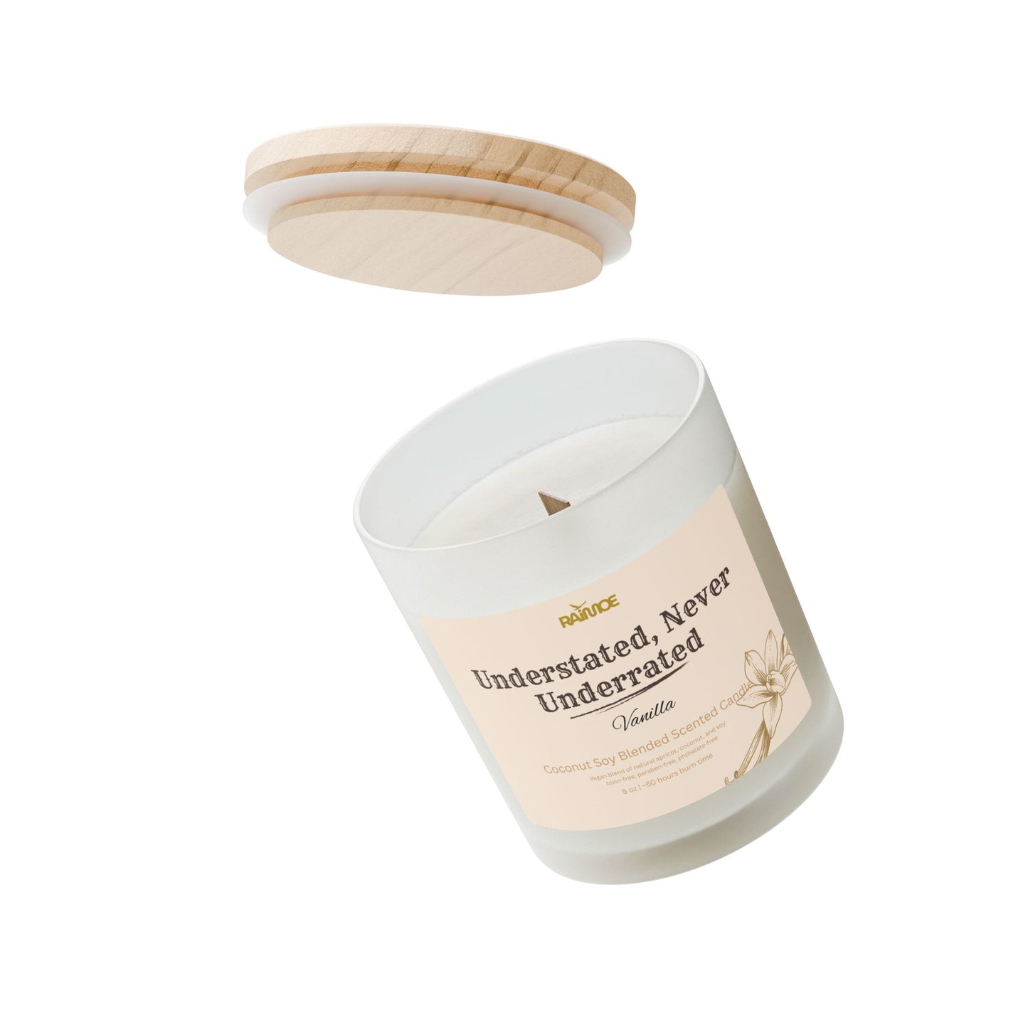 Frosted Glass Candle, 11 oz