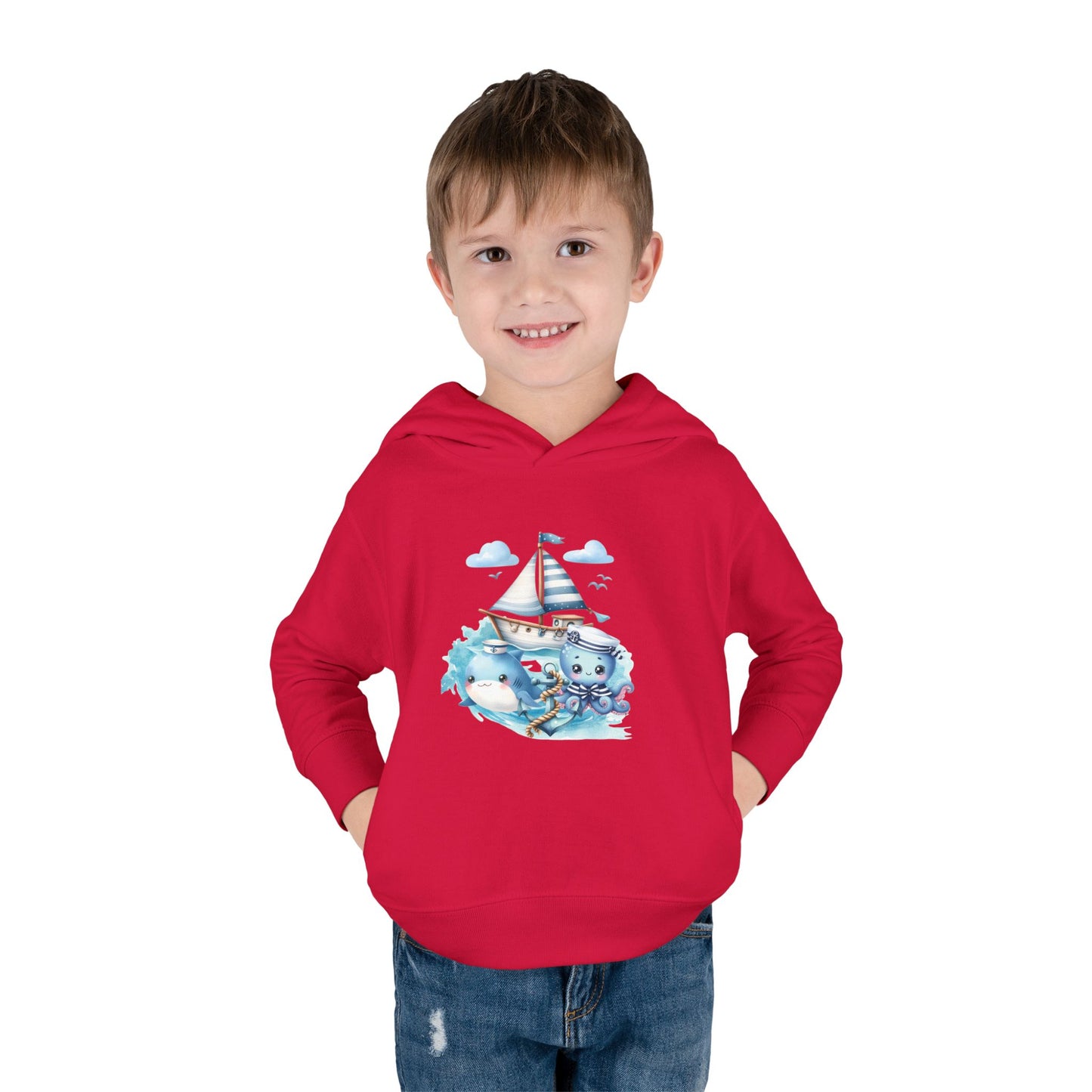 Nautical Sea Toddler Fleece Hoodie