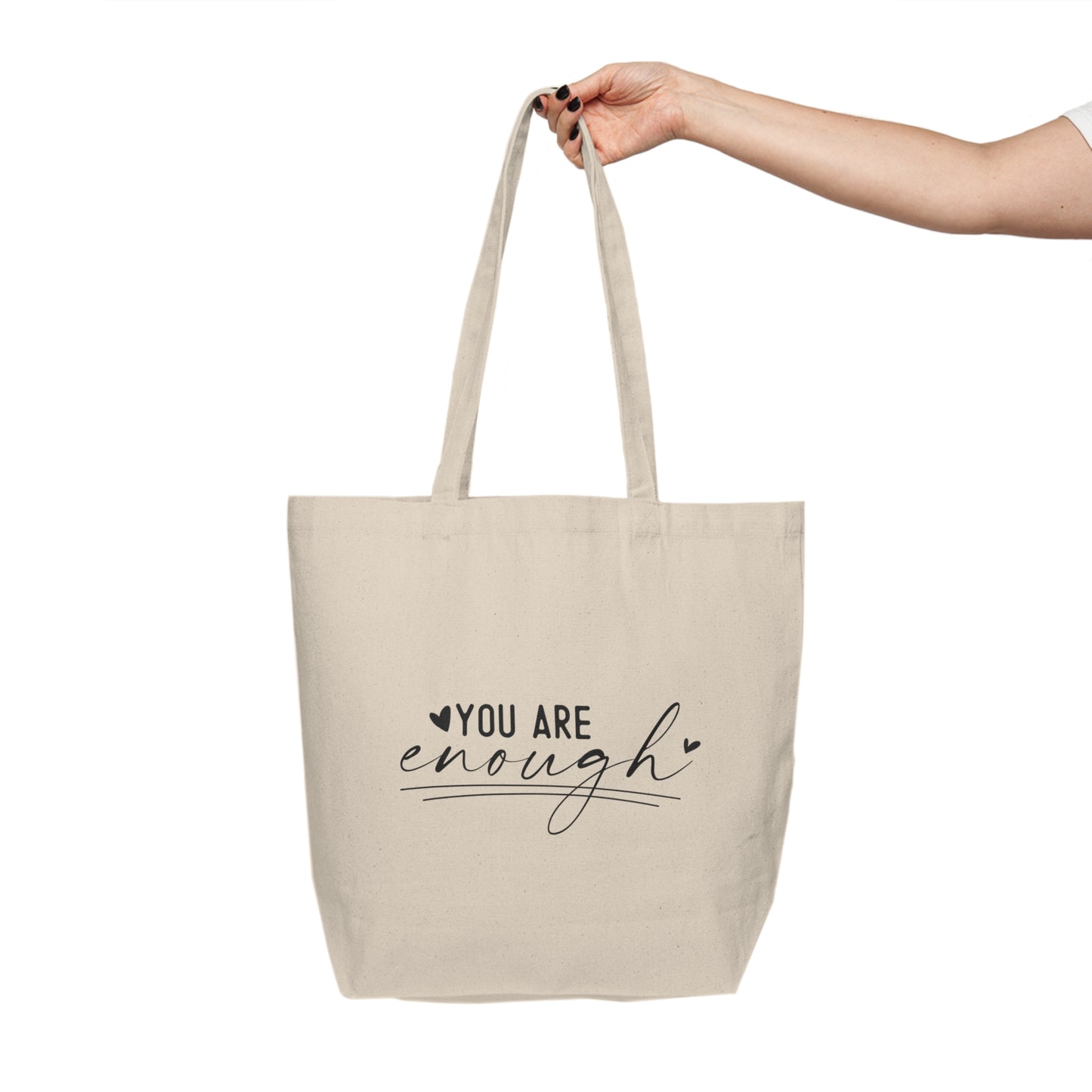 You are Enough Canvas Shopping Tote