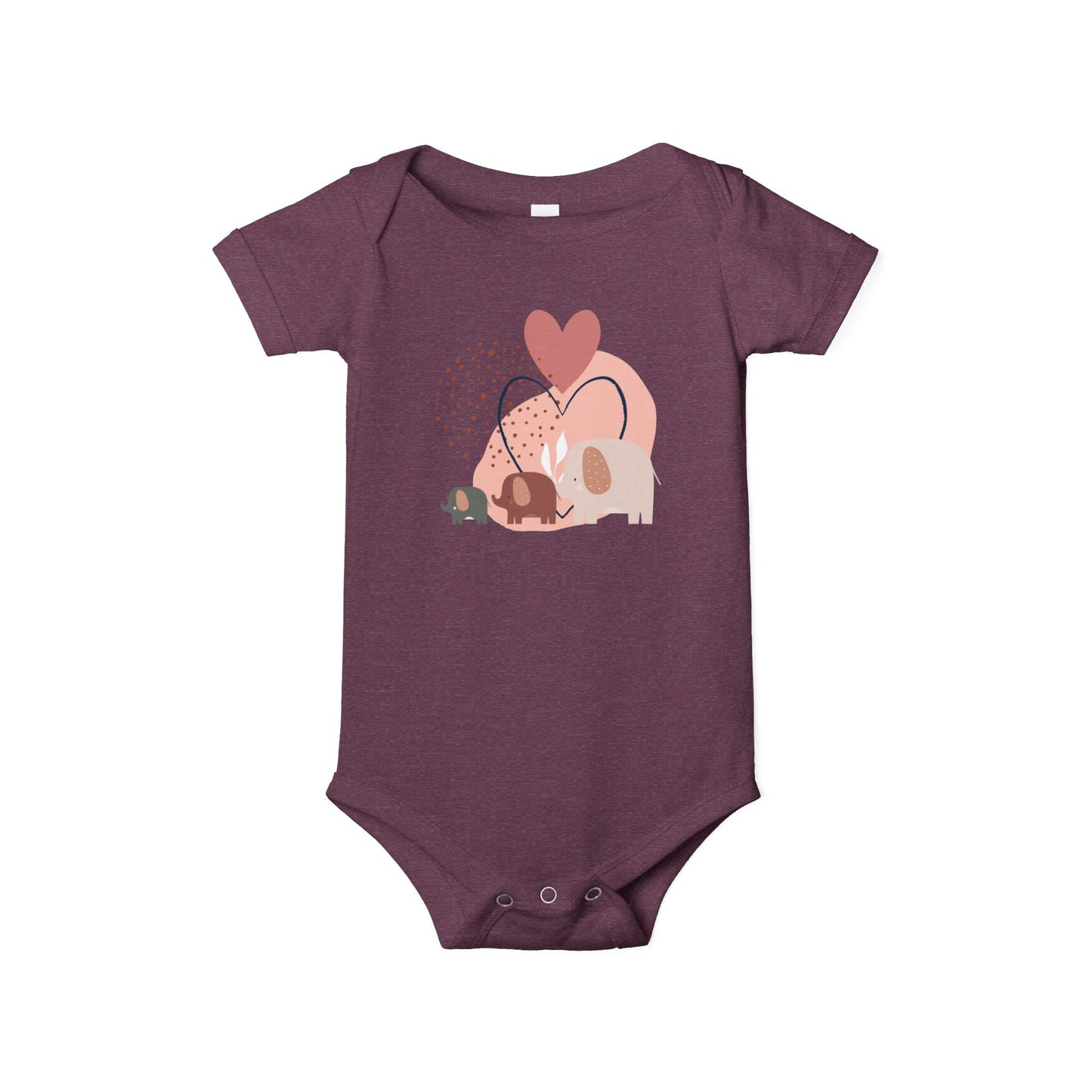 Love Elephants Short-Sleeve Bodysuit
