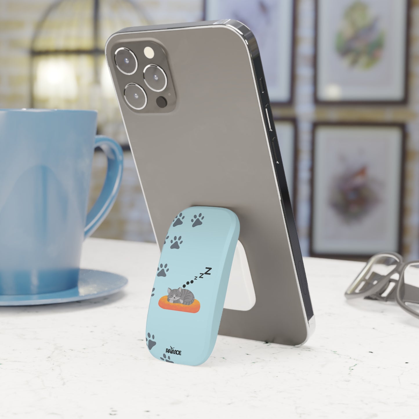 Snoozy Kitty Phone Click-On Grip