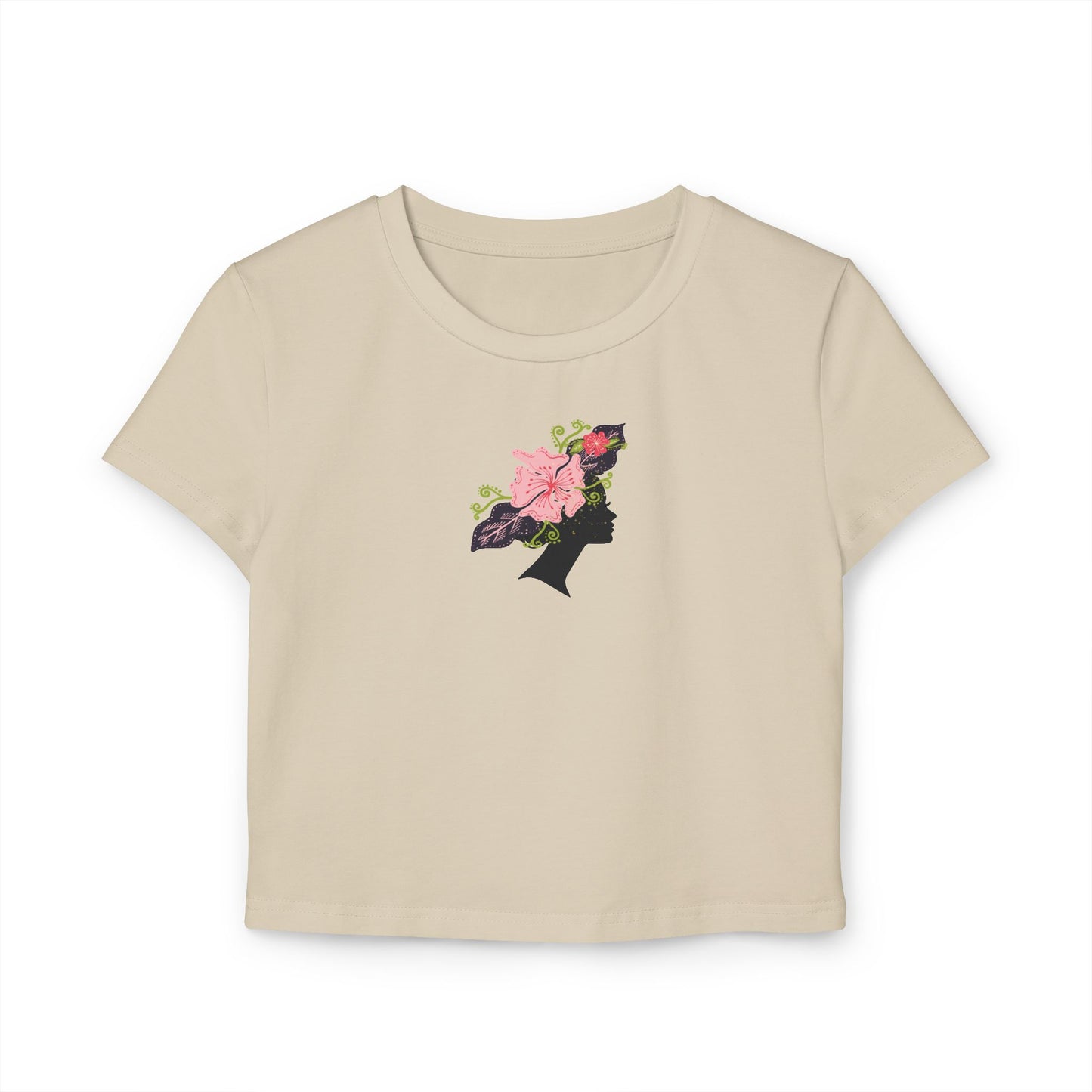 Batik Floral Woman Silhouette T-Shirt