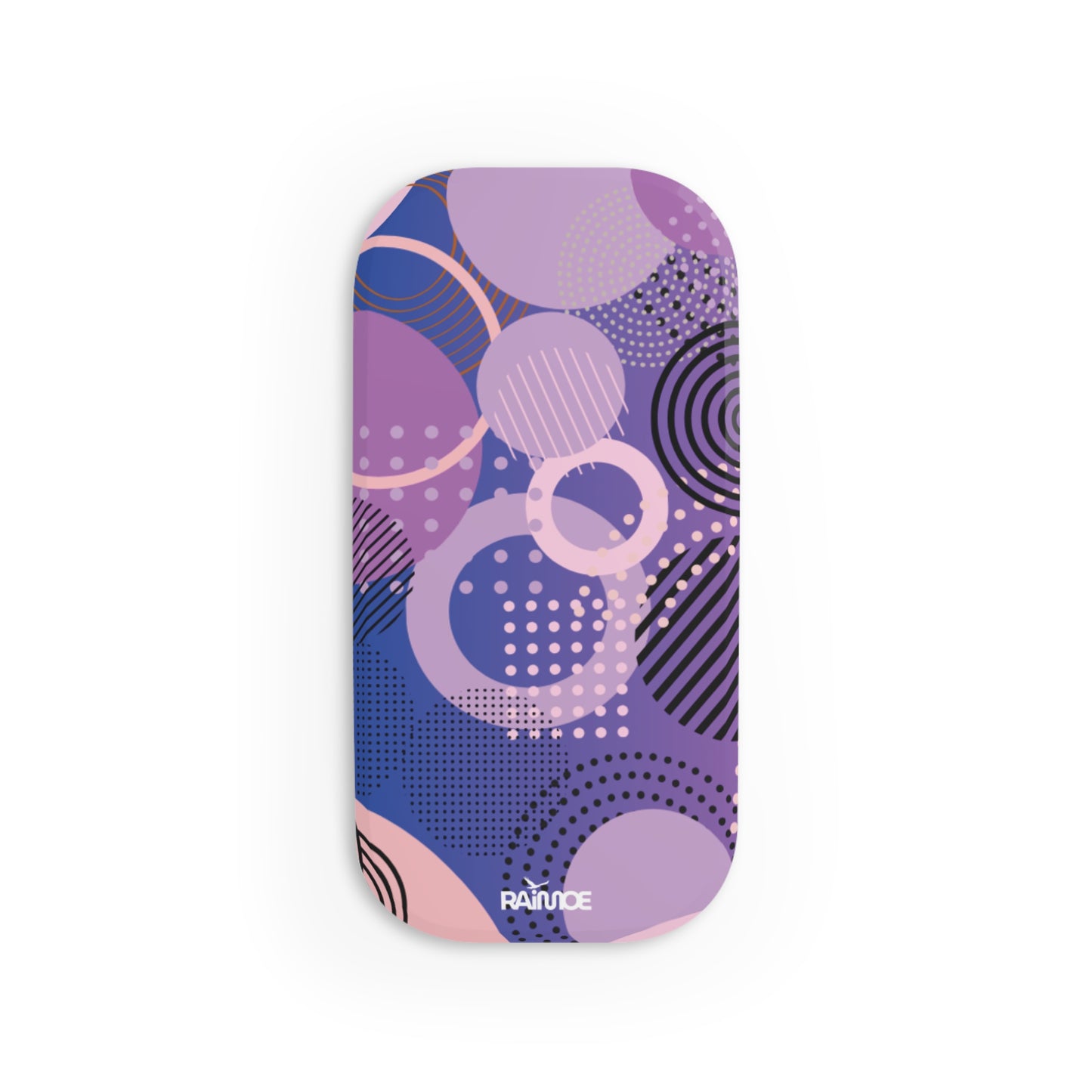 Agarre geométrico morado con clic para teléfono