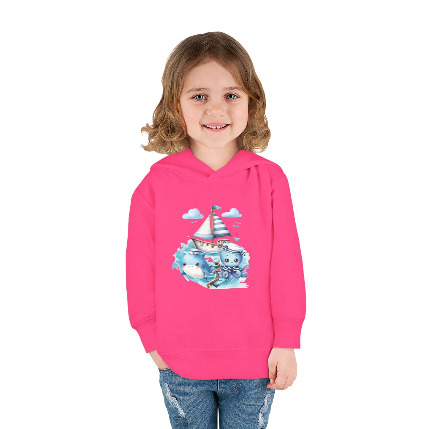 Nautical Sea Toddler Fleece Hoodie