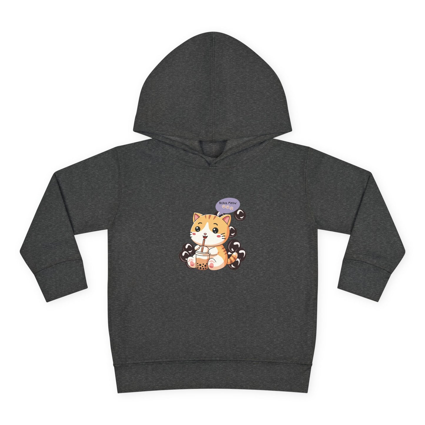 Kitten Bubble Tea Toddler Fleece Hoodie