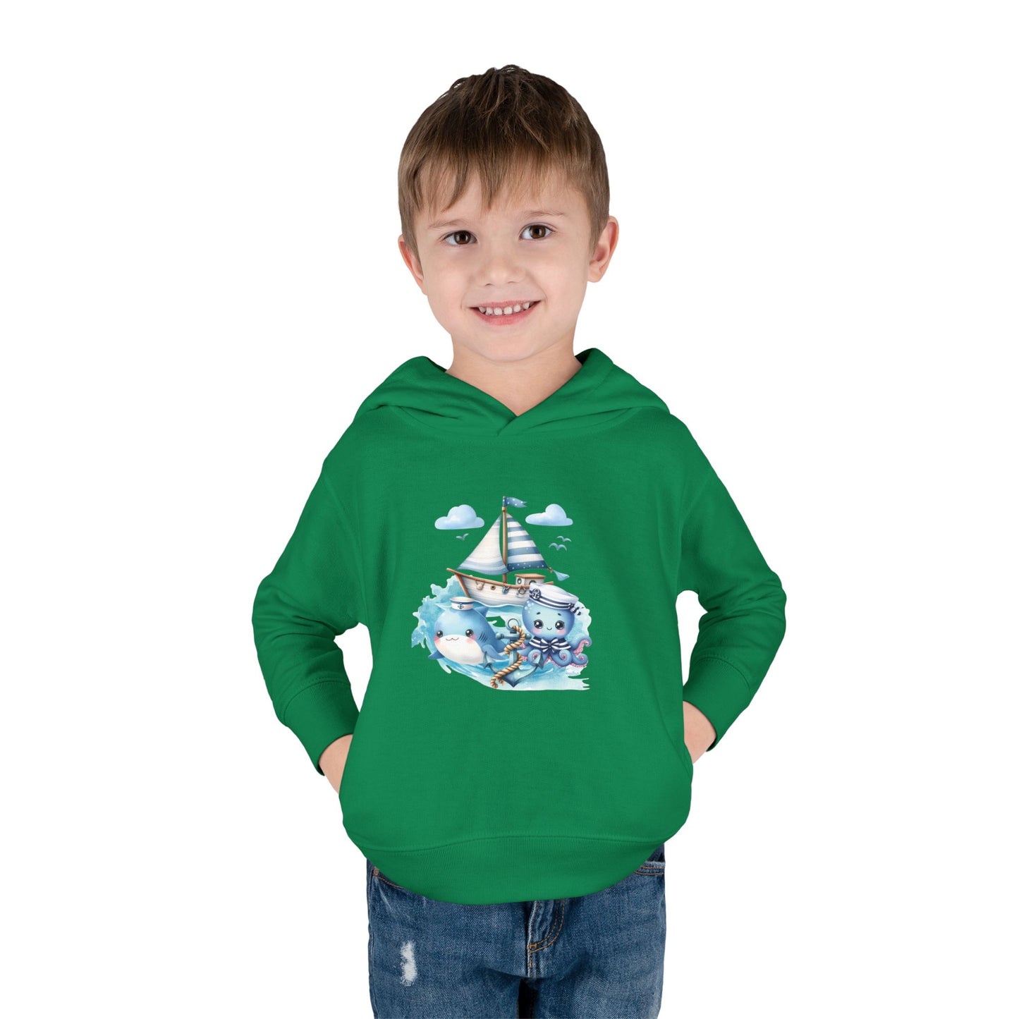 Nautical Sea Toddler Fleece Hoodie