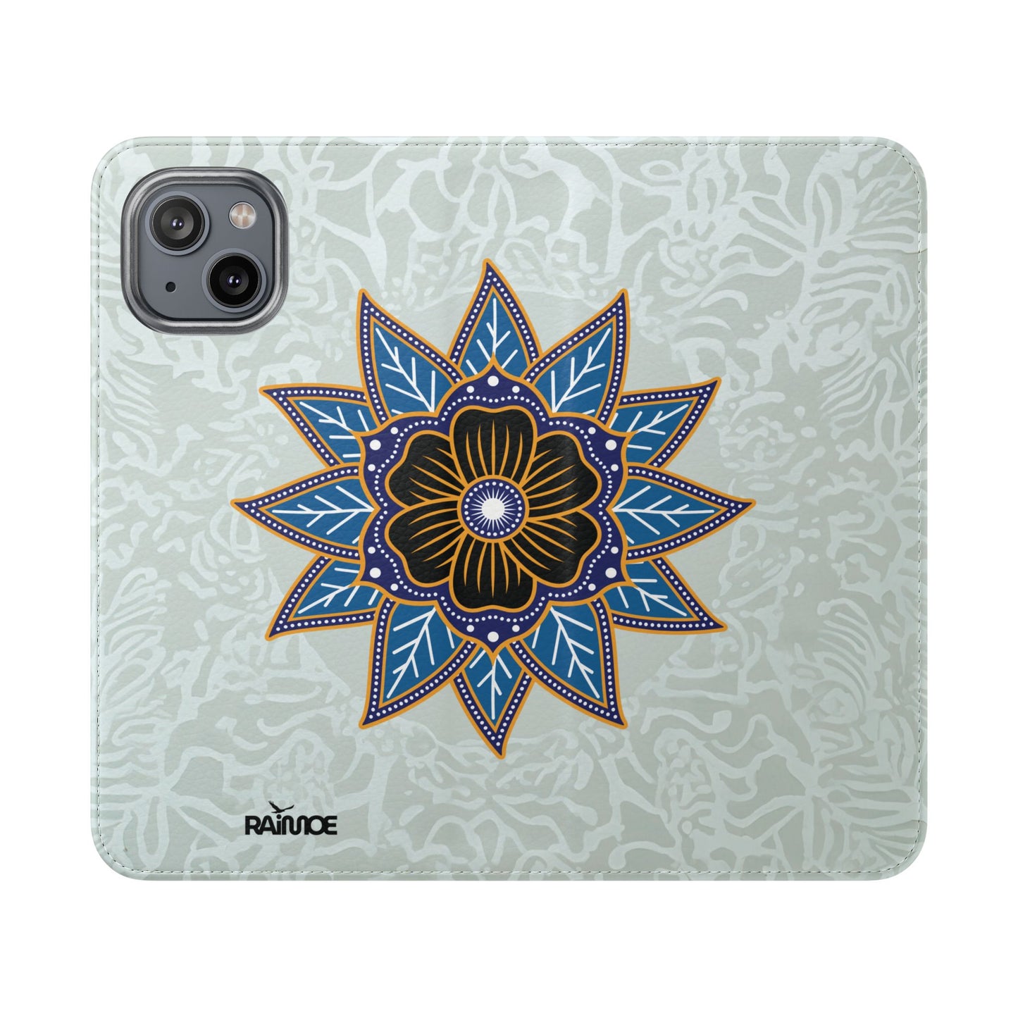 Blue Bloom - Funda con tapa para iPhone